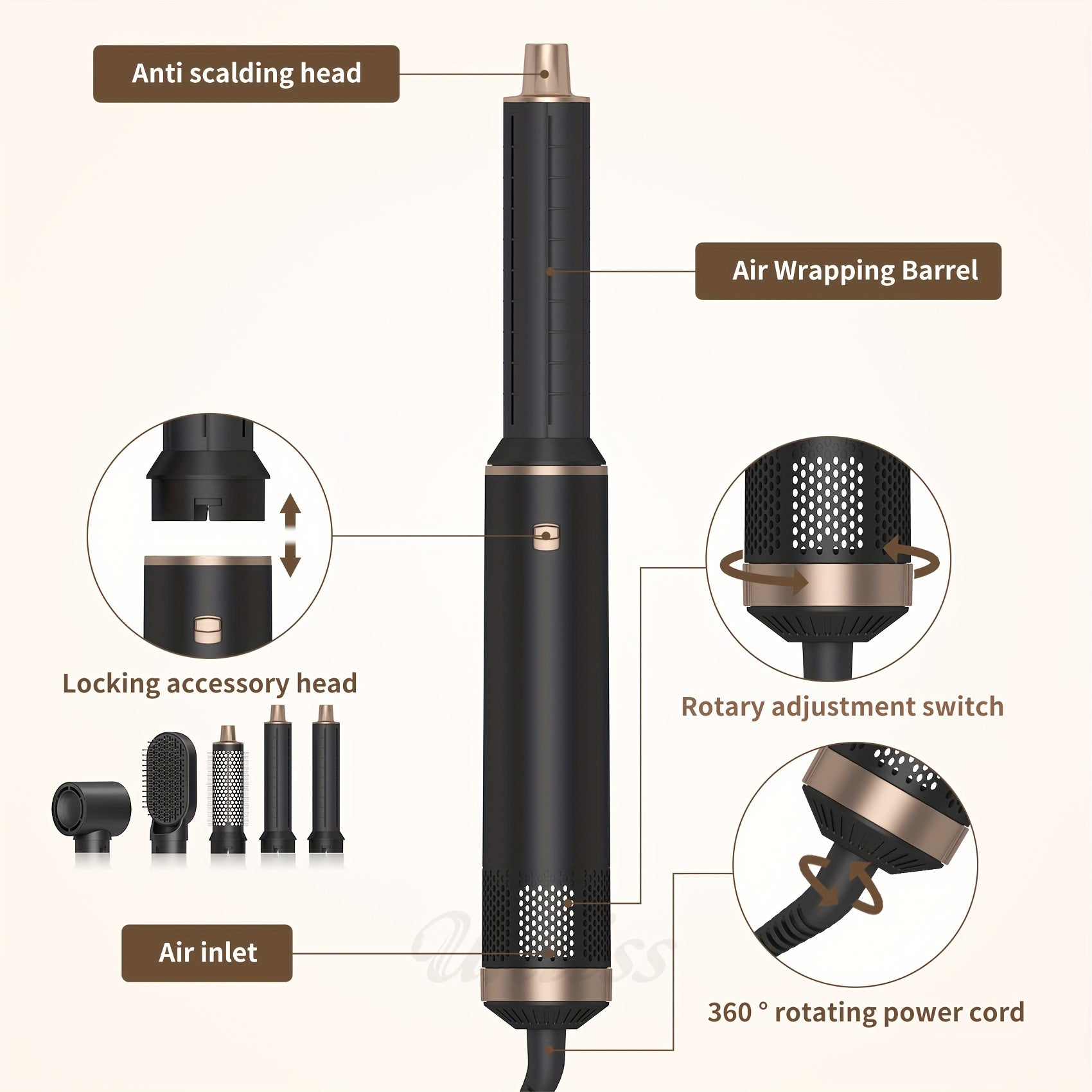 Hair Dryer Brush, 1000W Professional Hair Styling Tools