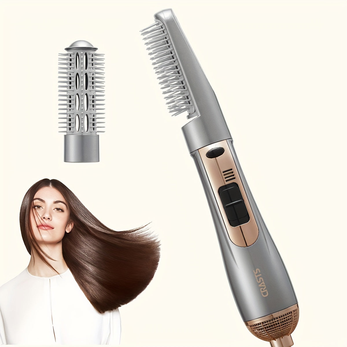 Professional Hair Dryer Brush Comb Set, 800W Dual-Function