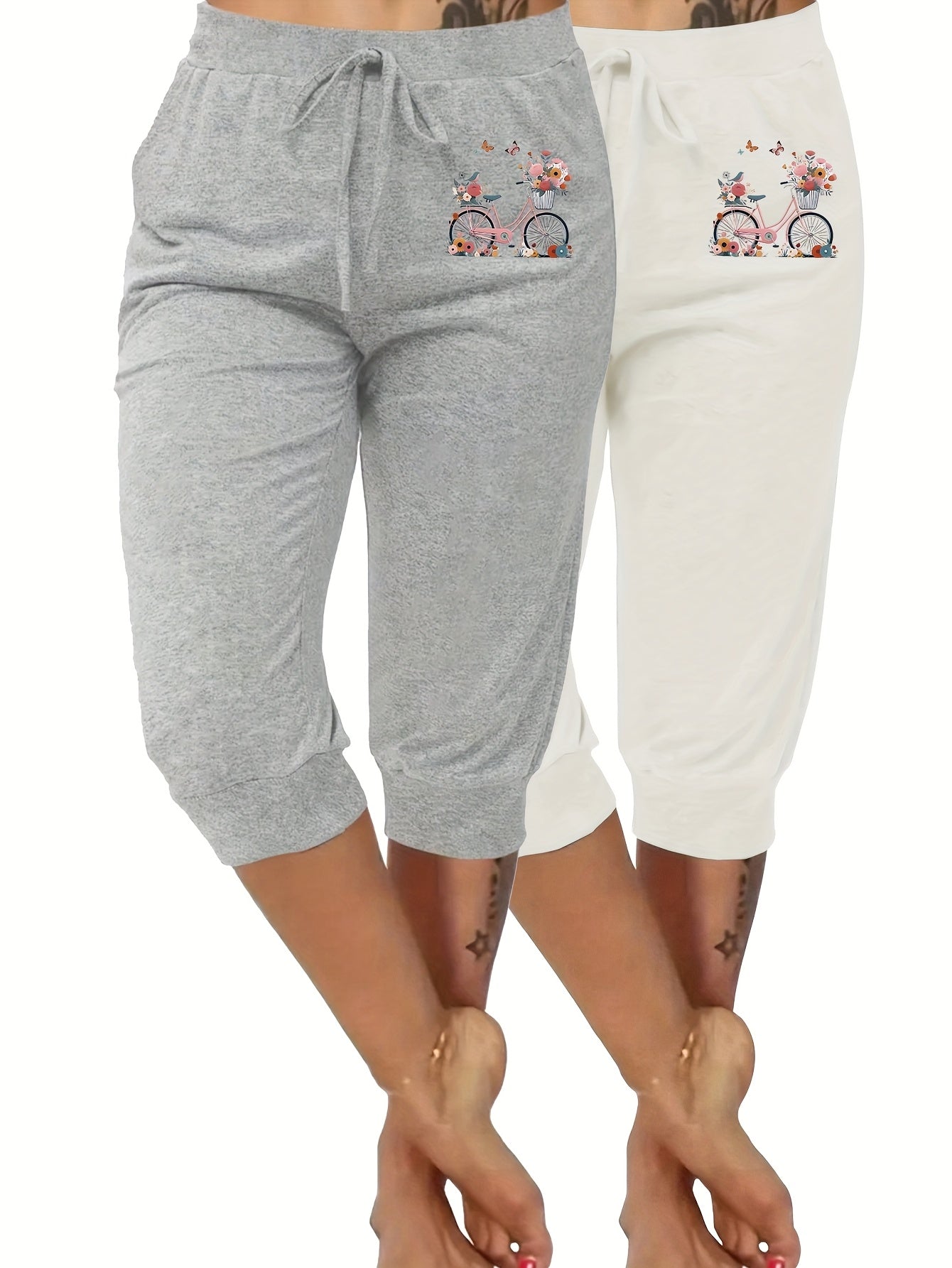 Women's 2-Pack Harem Bermuda Shorts - Loose Fit