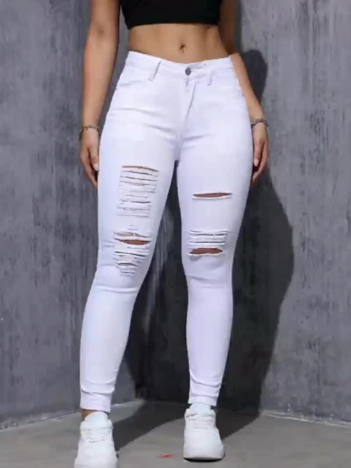 Women's Distressed Skinny Jeans