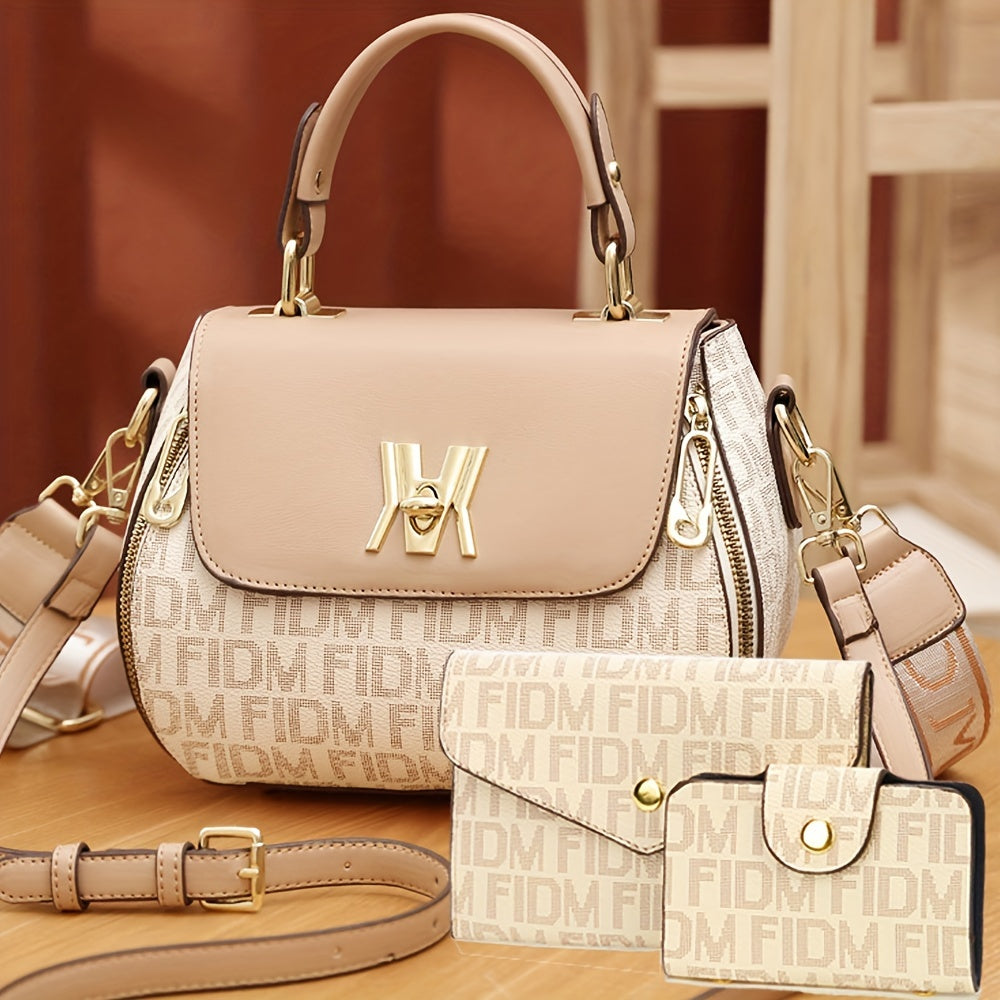 3pcs Set Faux Leather Handbag for Women