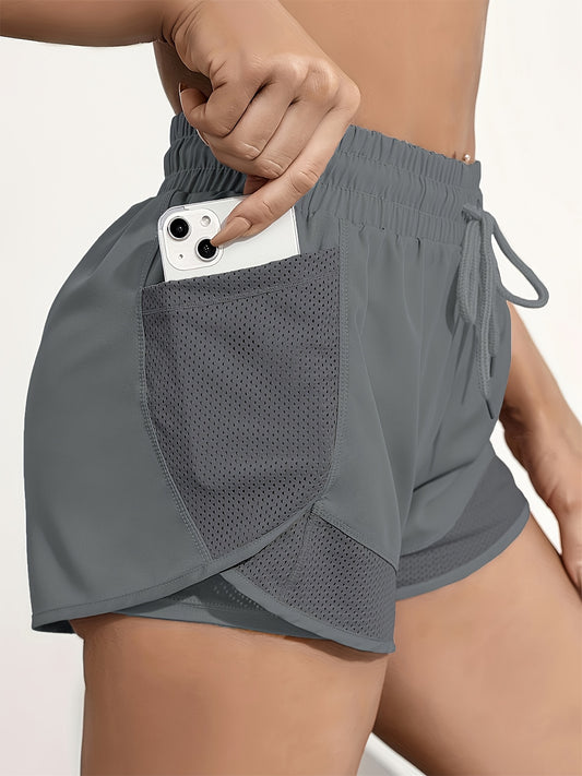 Women's 2-in-1 Yoga Shorts With Quick-Drying Fabric