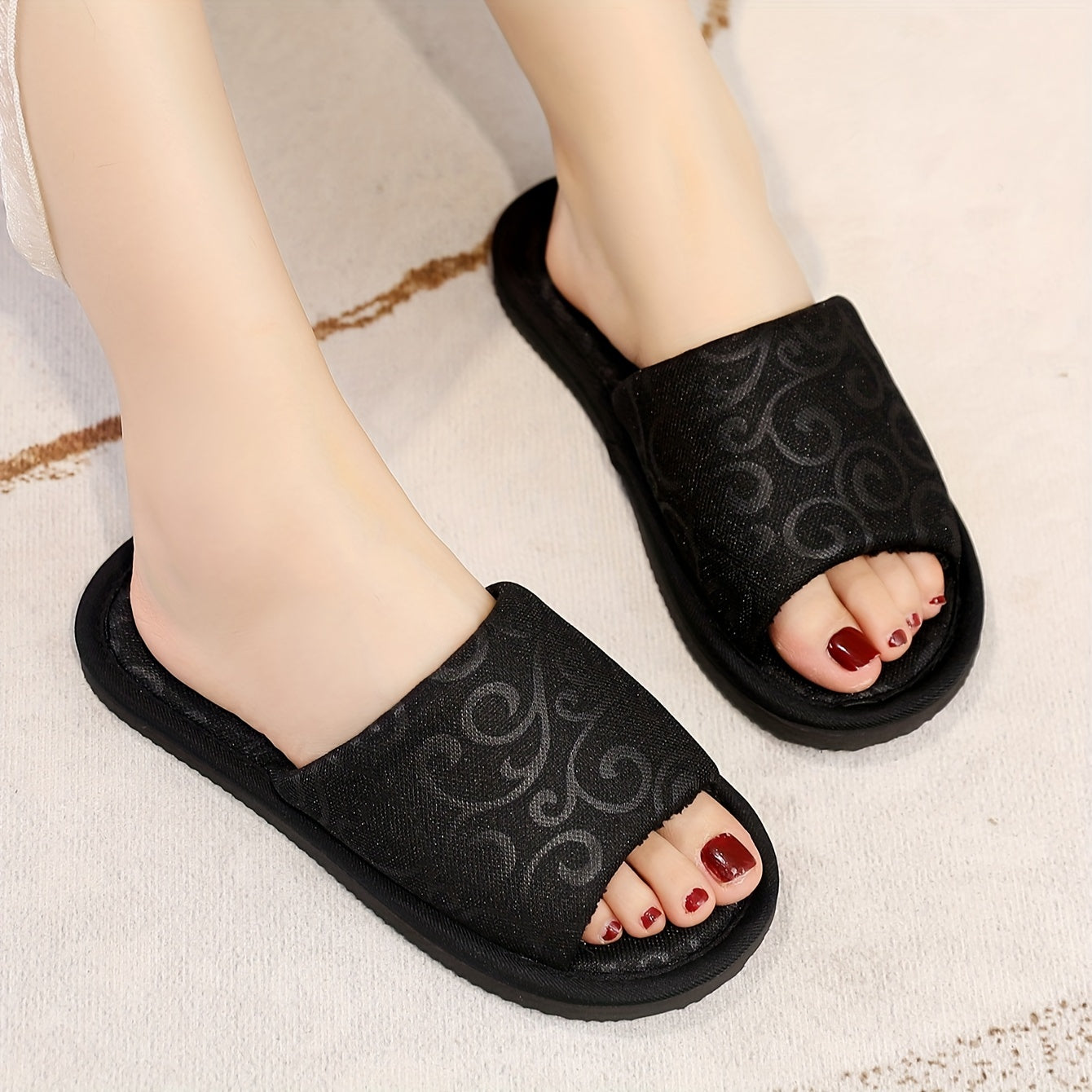 Vintage Style Soft Sole Slippers for Women