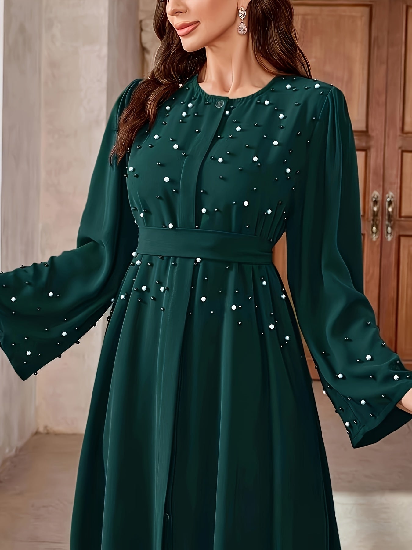 Abaya with Long Sleeves and Belt