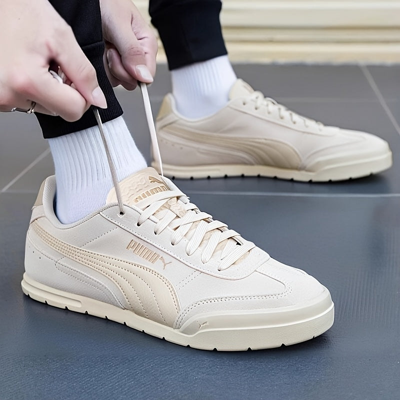 Women's Beige/P PUMA Super Turino Sneakers - Lightweight Cushioned Shoes with Synthetic Leather-like Upper