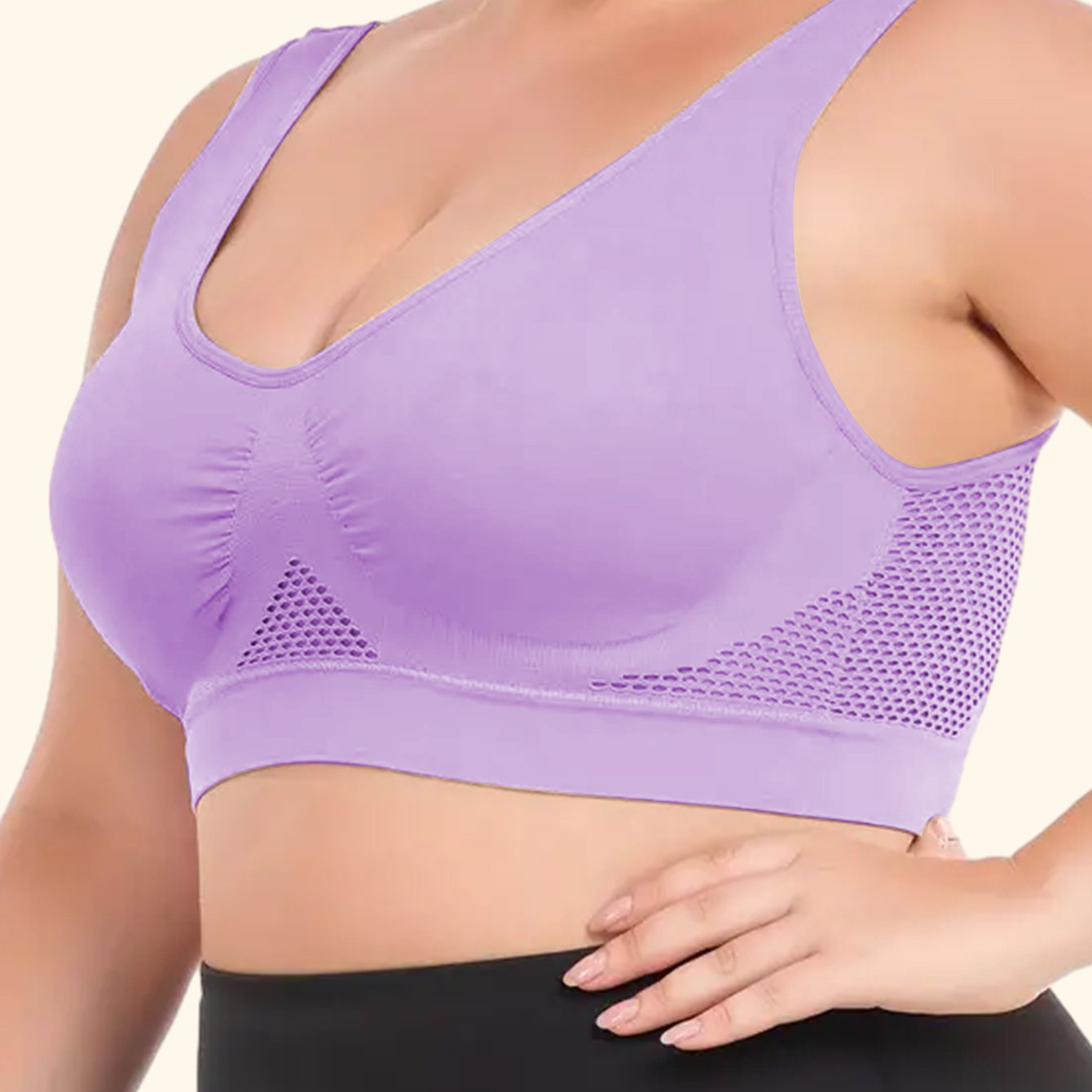 Breathable Mesh Women's Bra 1XL-5XL