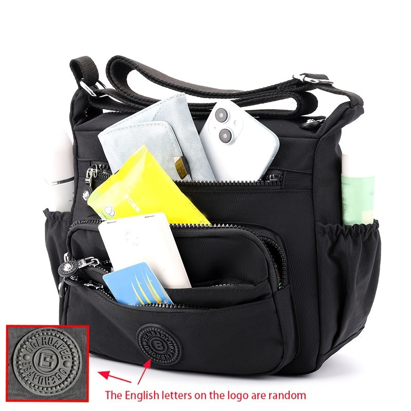 Chic Black Nylon Crossbody Bag for Women