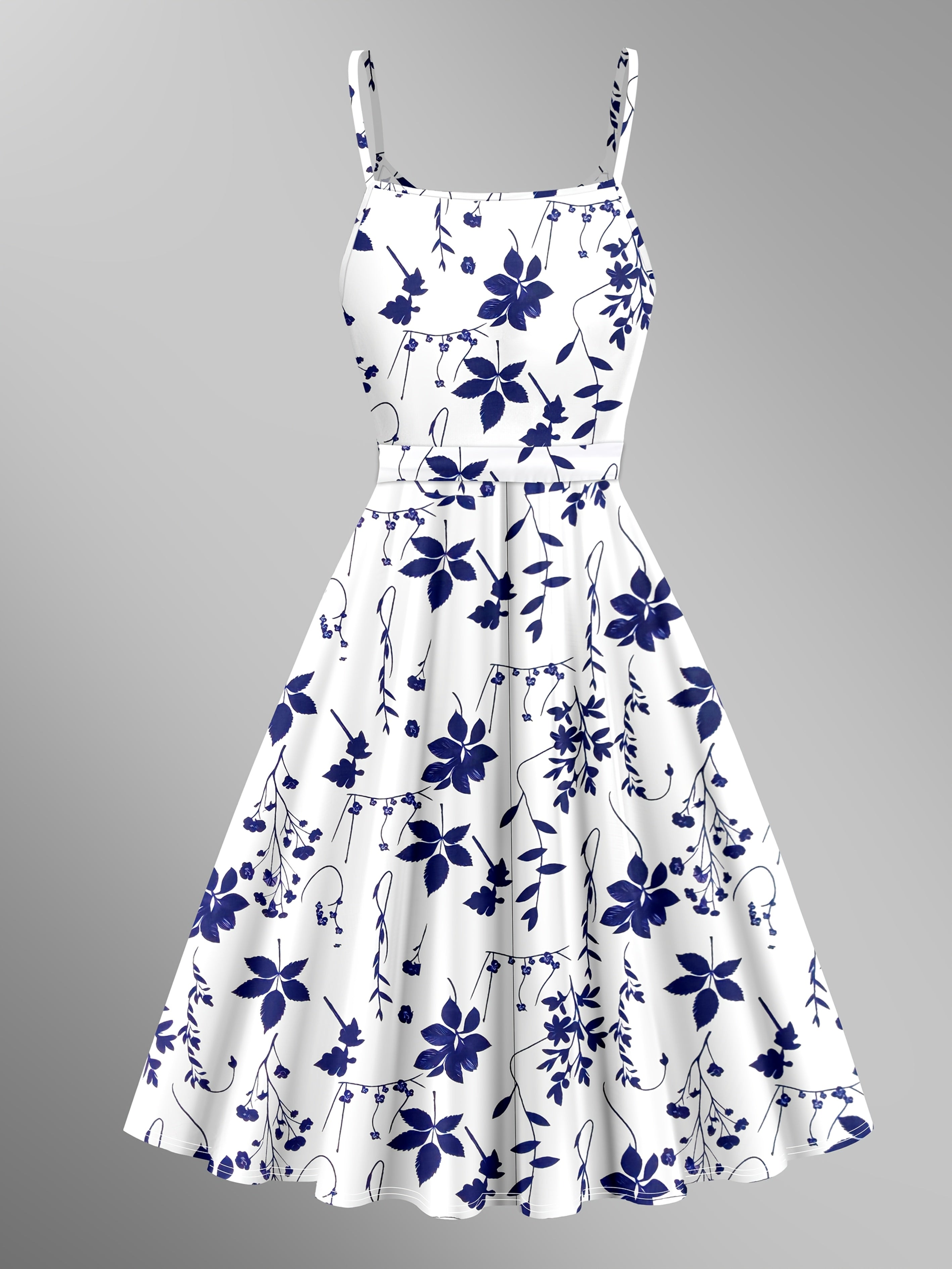 Women's elegant skirt suit, solid color long-sleeved cardigan with floral print suspender dress 2pcs set
