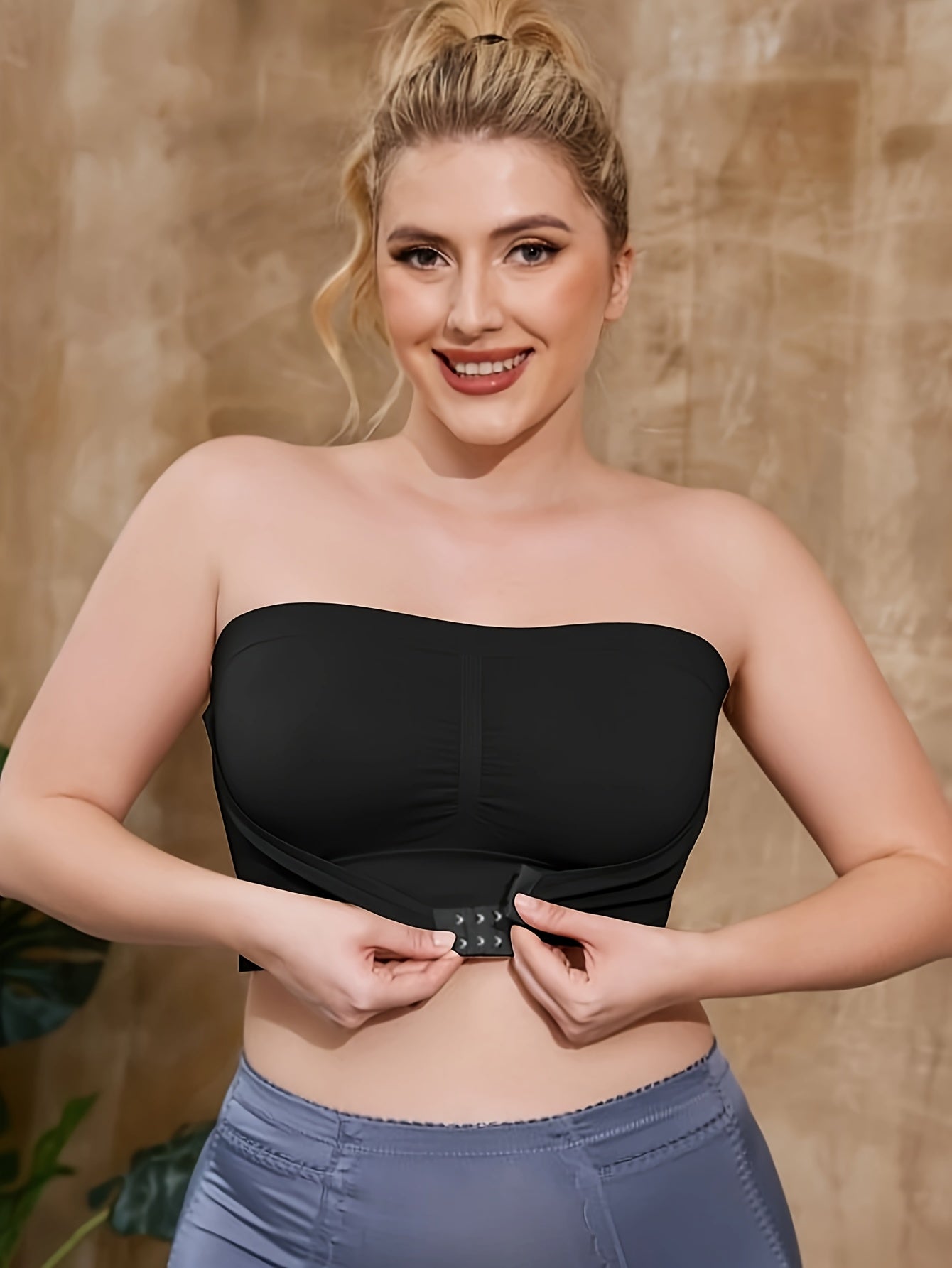 ZIMI COLLECTION Women'S Plus Size Adjustable Front Closure Wireless Sports Bra - Breathable, Seamless, Comfort Fit with Removable Pads for
