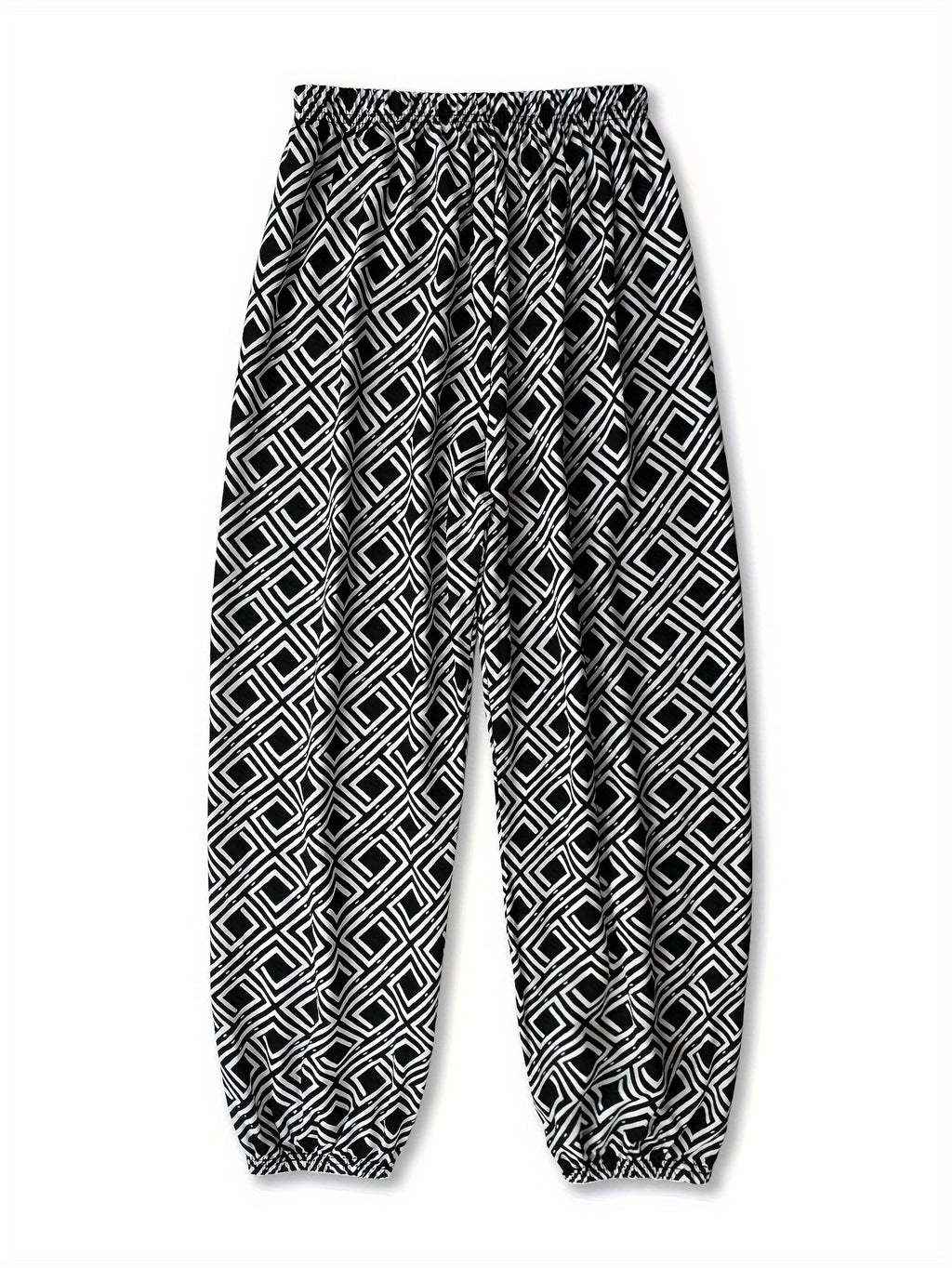 Women's Loose Fit Wide Leg Flare Pants with Print