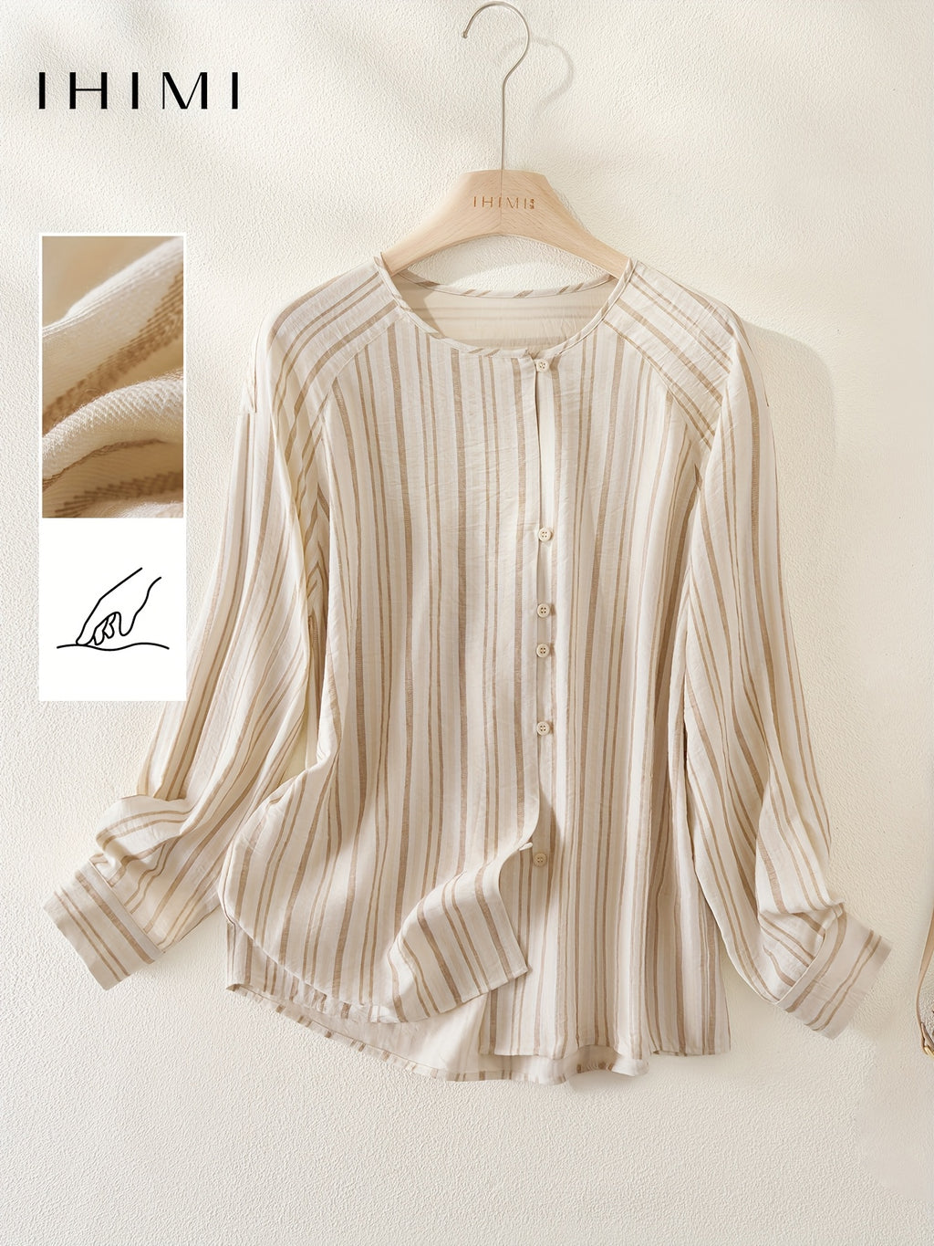 Commuting & Artistic Feel Shirt Features a Color-Striped Design That Mimics