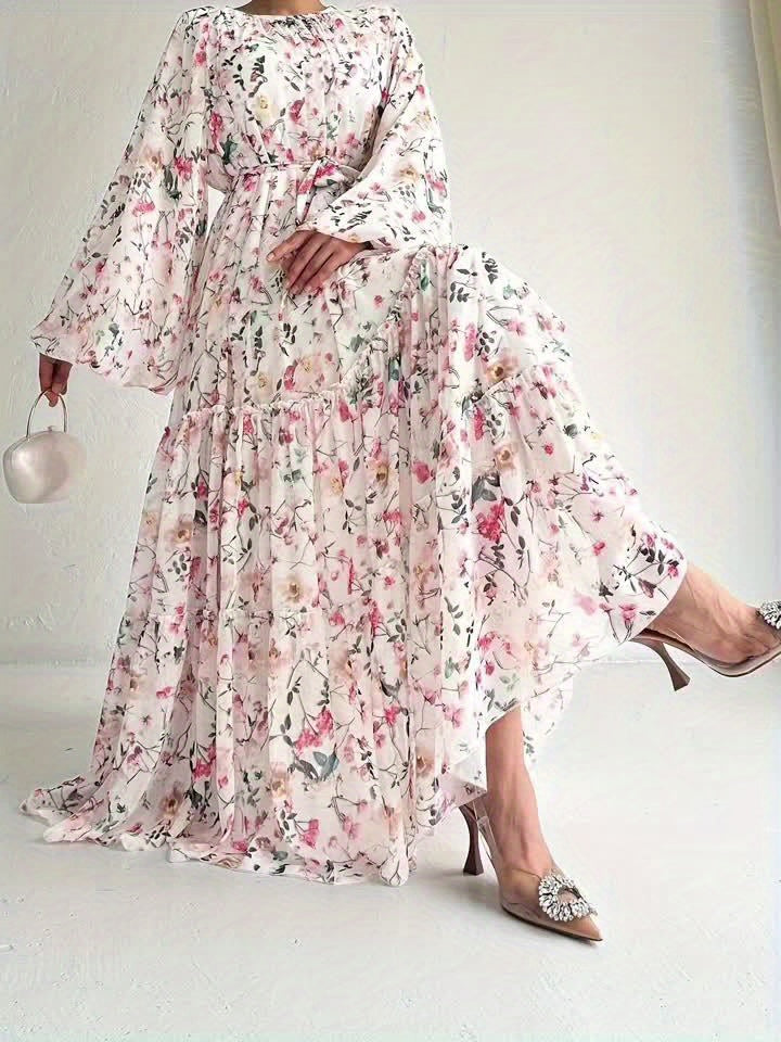 Women's Floral Maxi Kaftan Dress