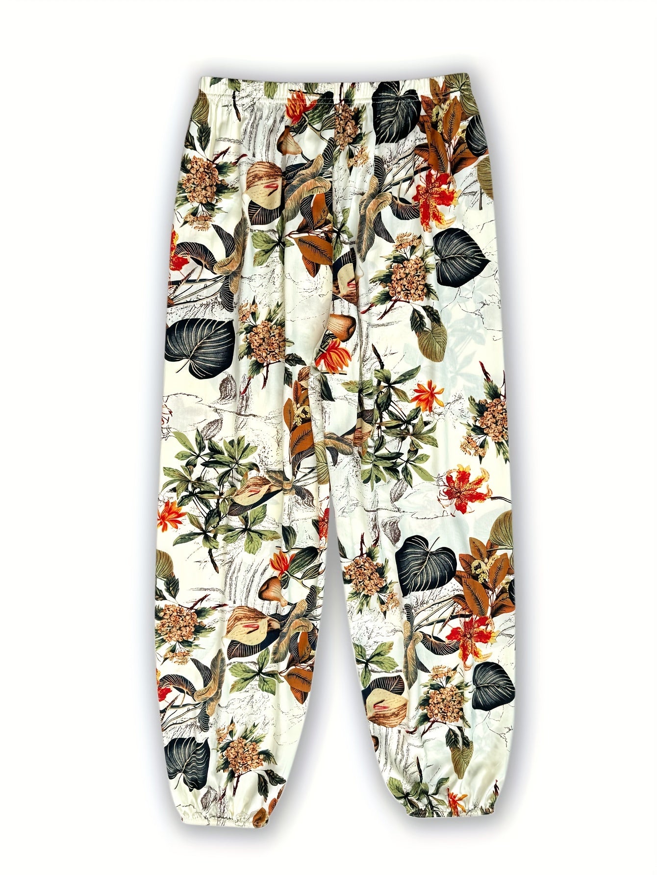 Women's Loose Fit Wide Leg Flare Pants with Print
