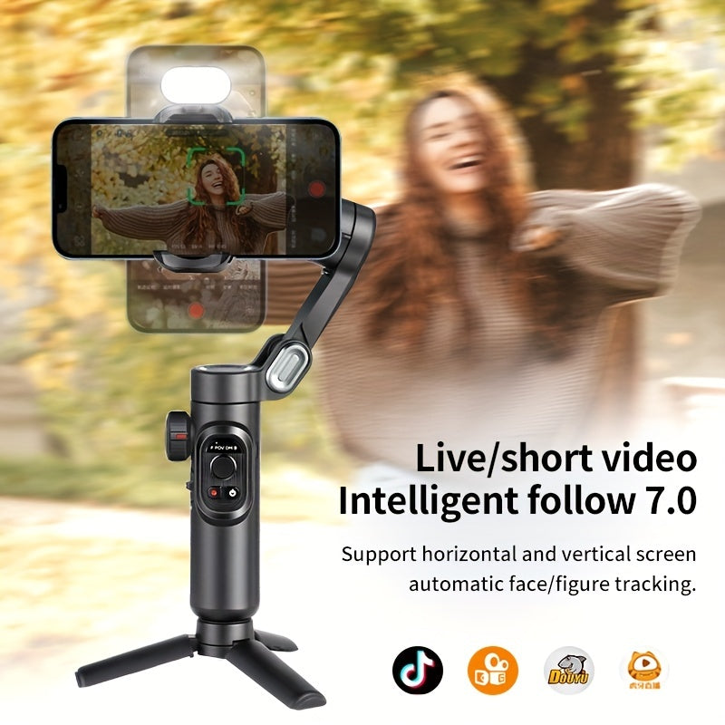 XE Kit 3-Axis Smartphone Gimbal Stabilizer & AI Tracker with CCT/RGB Fill Light