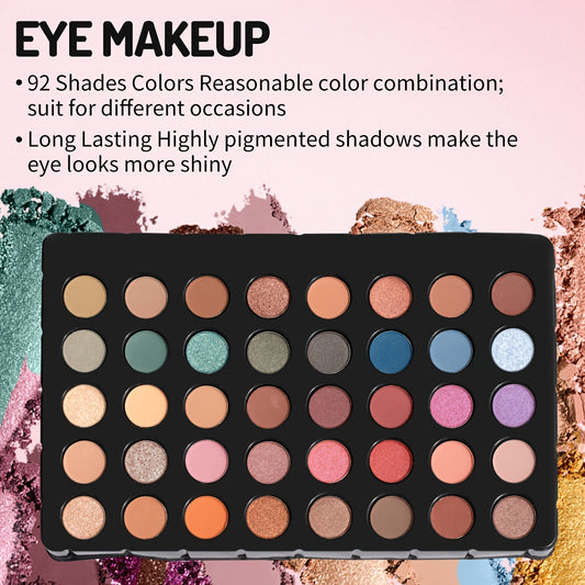 127pcs Leopard Print Makeup Gift Box, Eyeshadow Blush Highlighter Small Mirror Makeup Brush Multi-Purpose Women's Makeup Set, Surprise