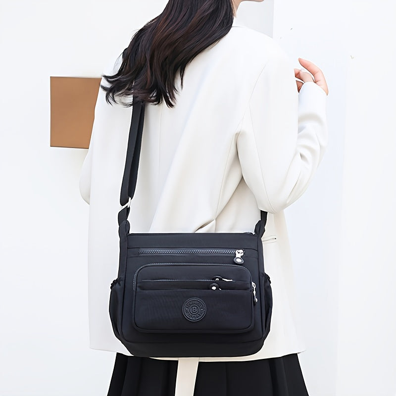 Chic Black Nylon Crossbody Bag for Women