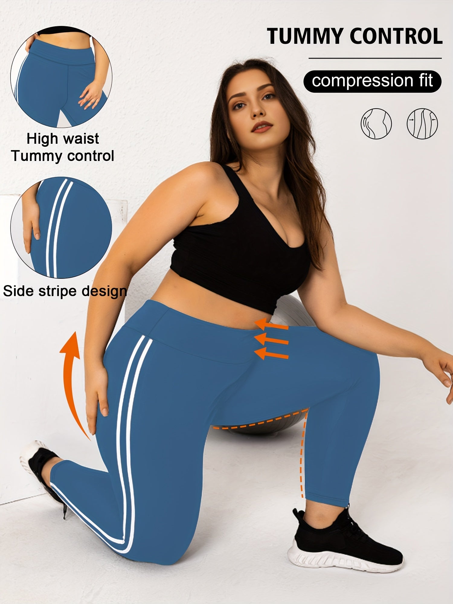 3-Pack Plus Size High Waist Skinny Leggings