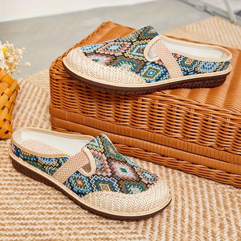 Women's Bohemian Style Slip-On, Casual Flat Walking Shoes