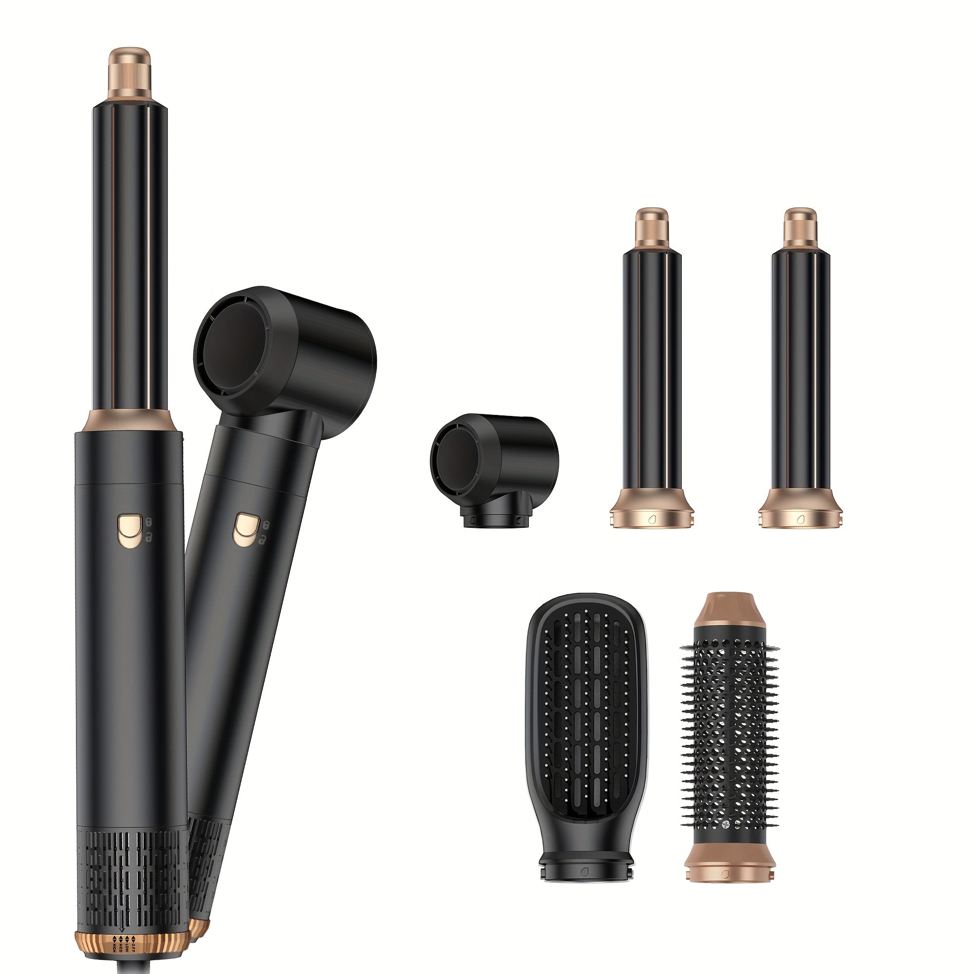 5-in-1 Hair Styler Dryer Brush - 60,000 RPM Ionic Technology, Auto-Reverse Curling