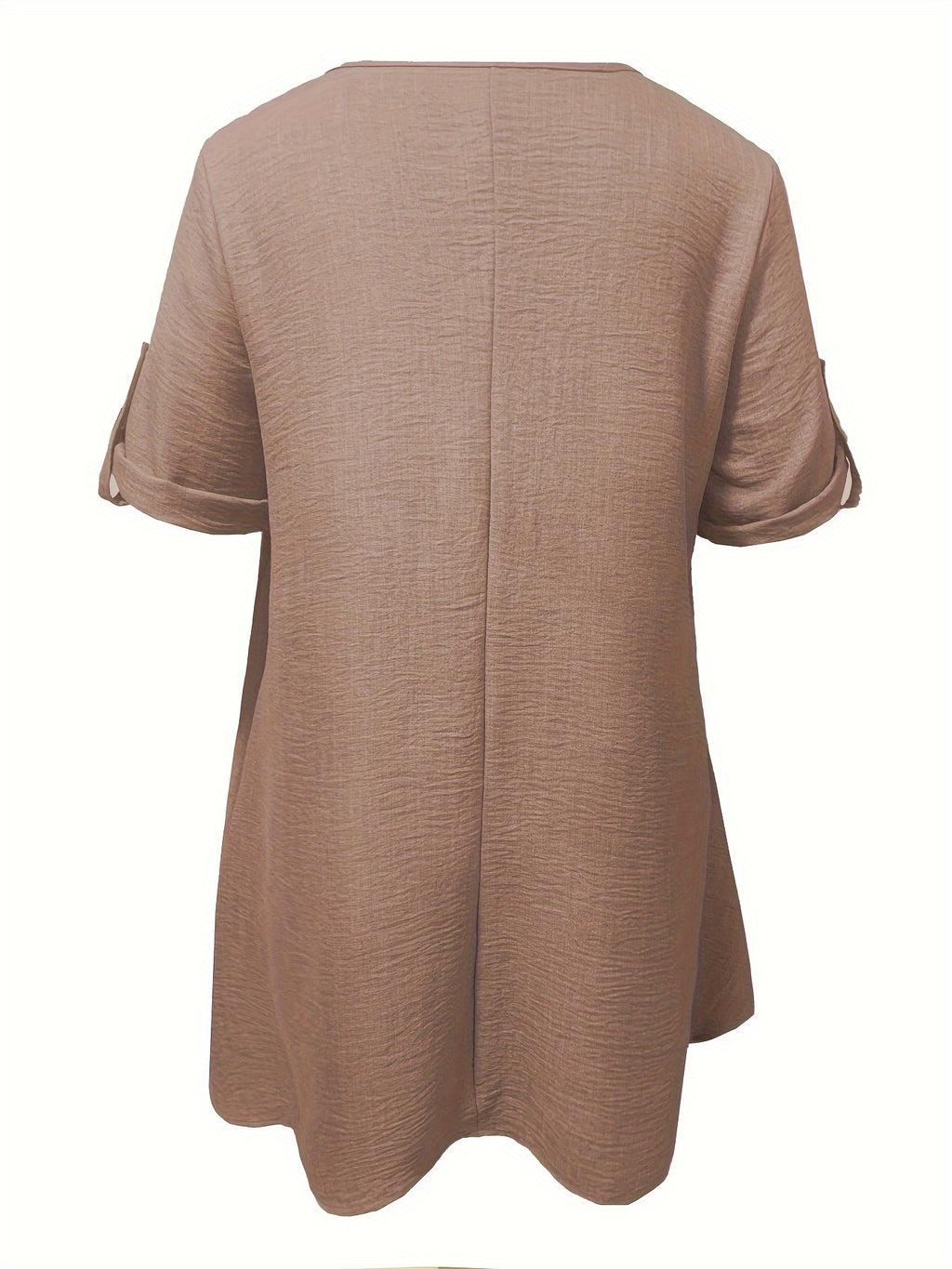 Women's Plus Size Beige Peplum Dress