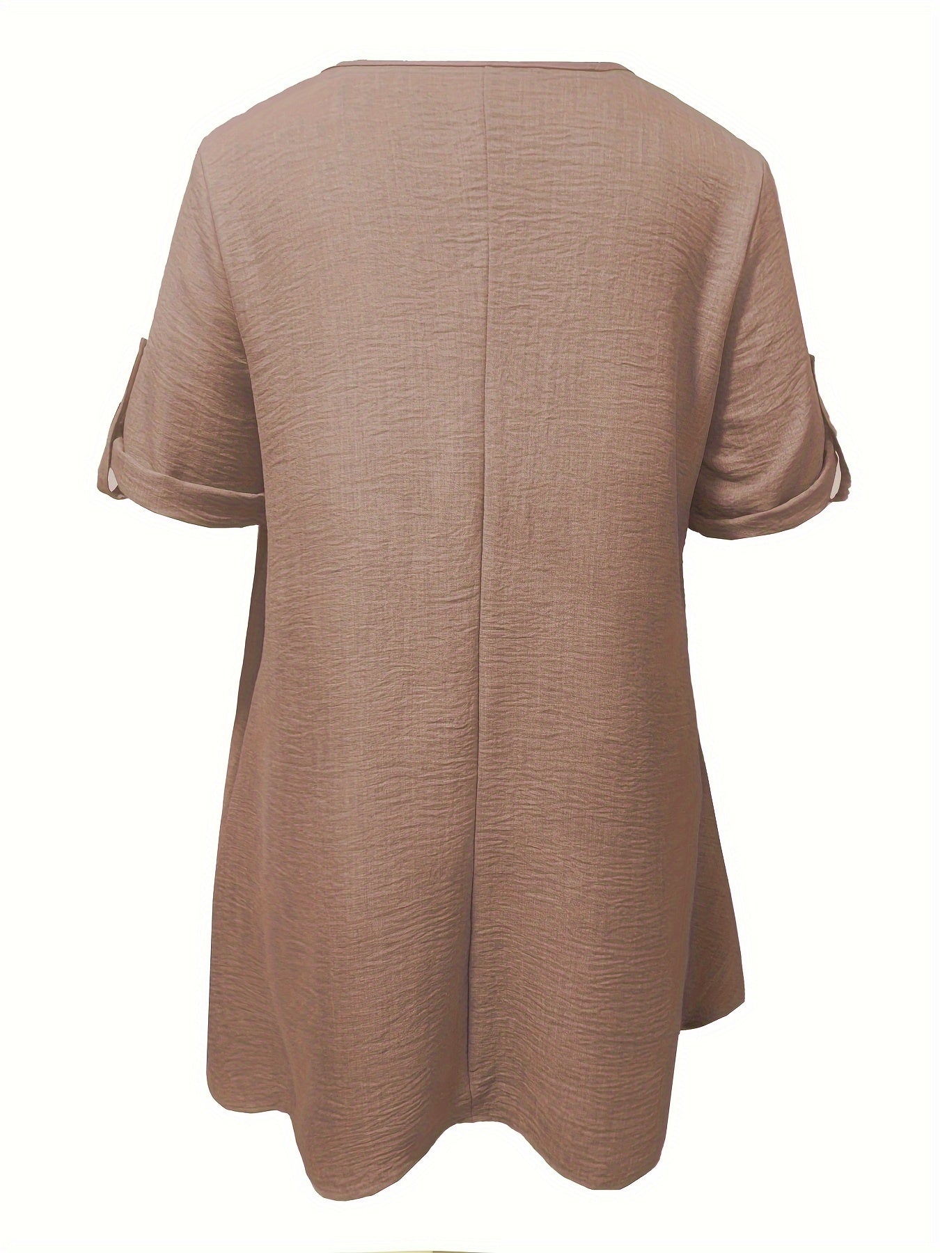 Women's Plus Size Beige Peplum Dress