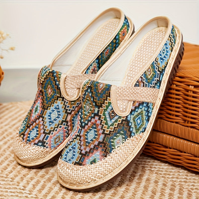 Women's Bohemian Style Slip-On, Casual Flat Walking Shoes