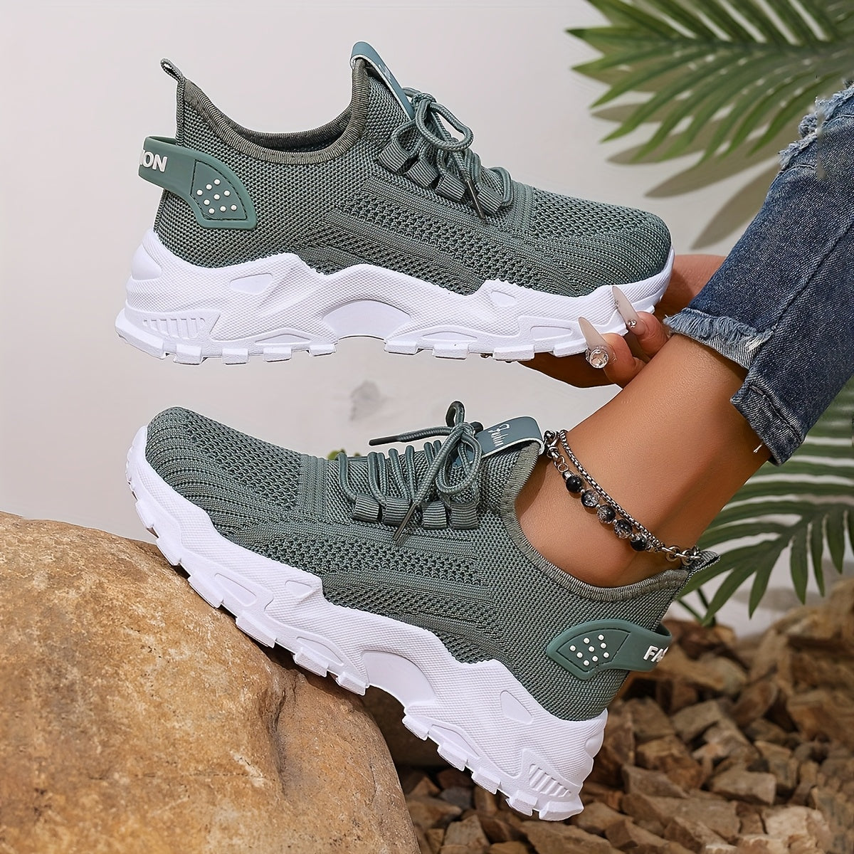 Plus Size Women's Lightweight Breathable Fabric Casual Sneakers - Stability Support Soft PU Sole, Vibrant Red All-Season Walking Shoes for