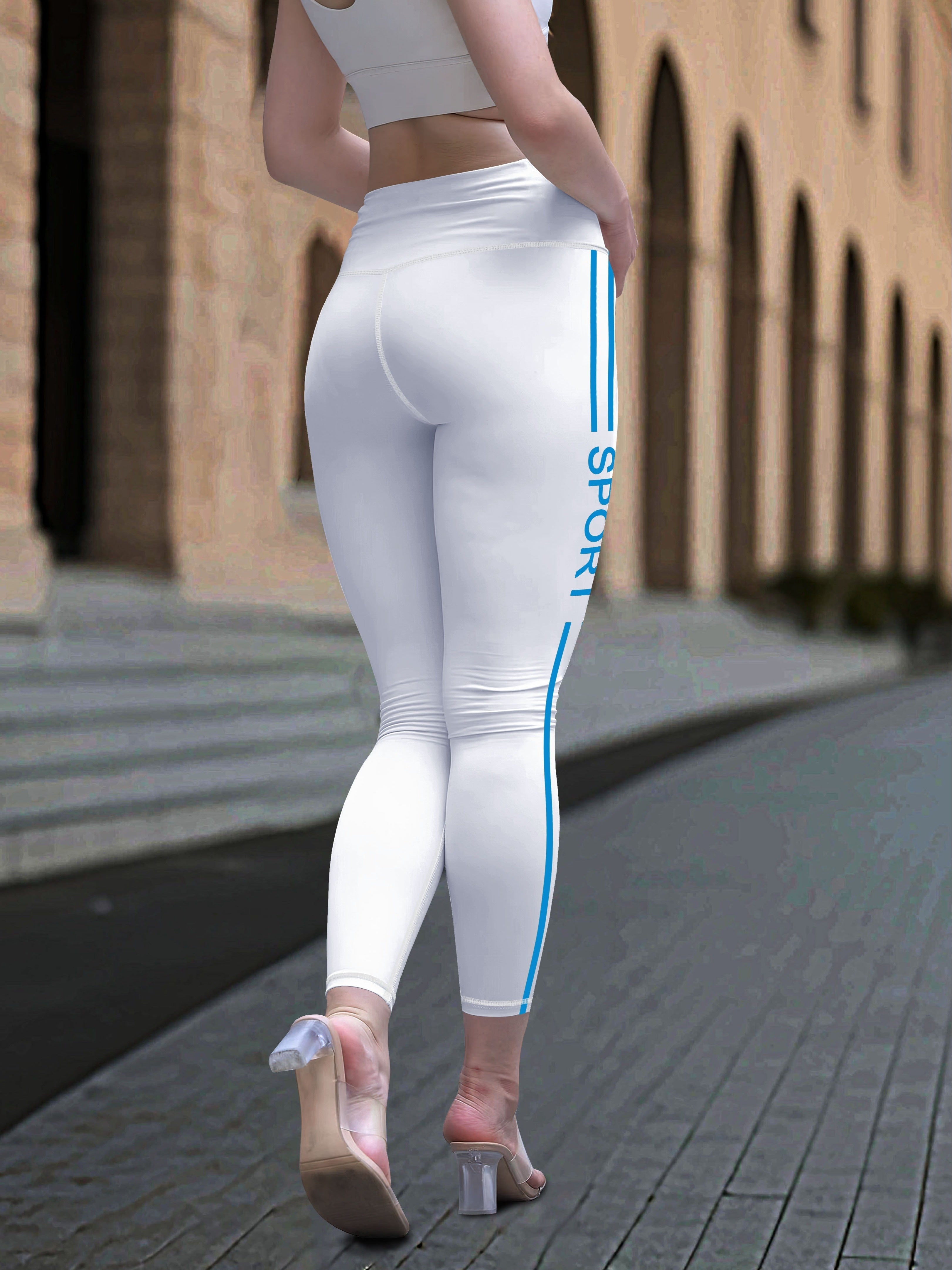 Plus Size High-Waisted Women's Leggings, Stretchy Tummy Control