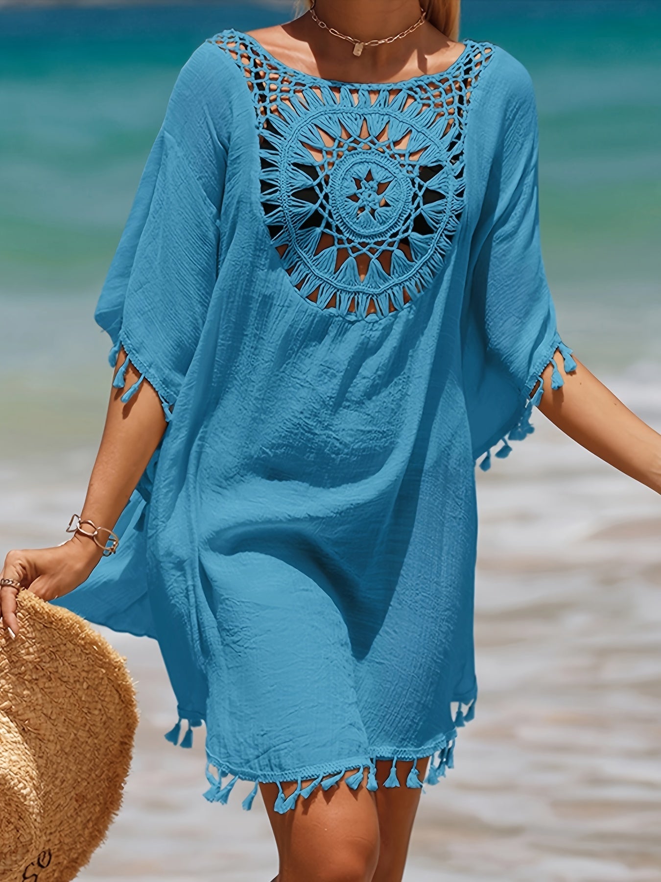 Lightweight Semi-Sheer Crochet Cover-Up
