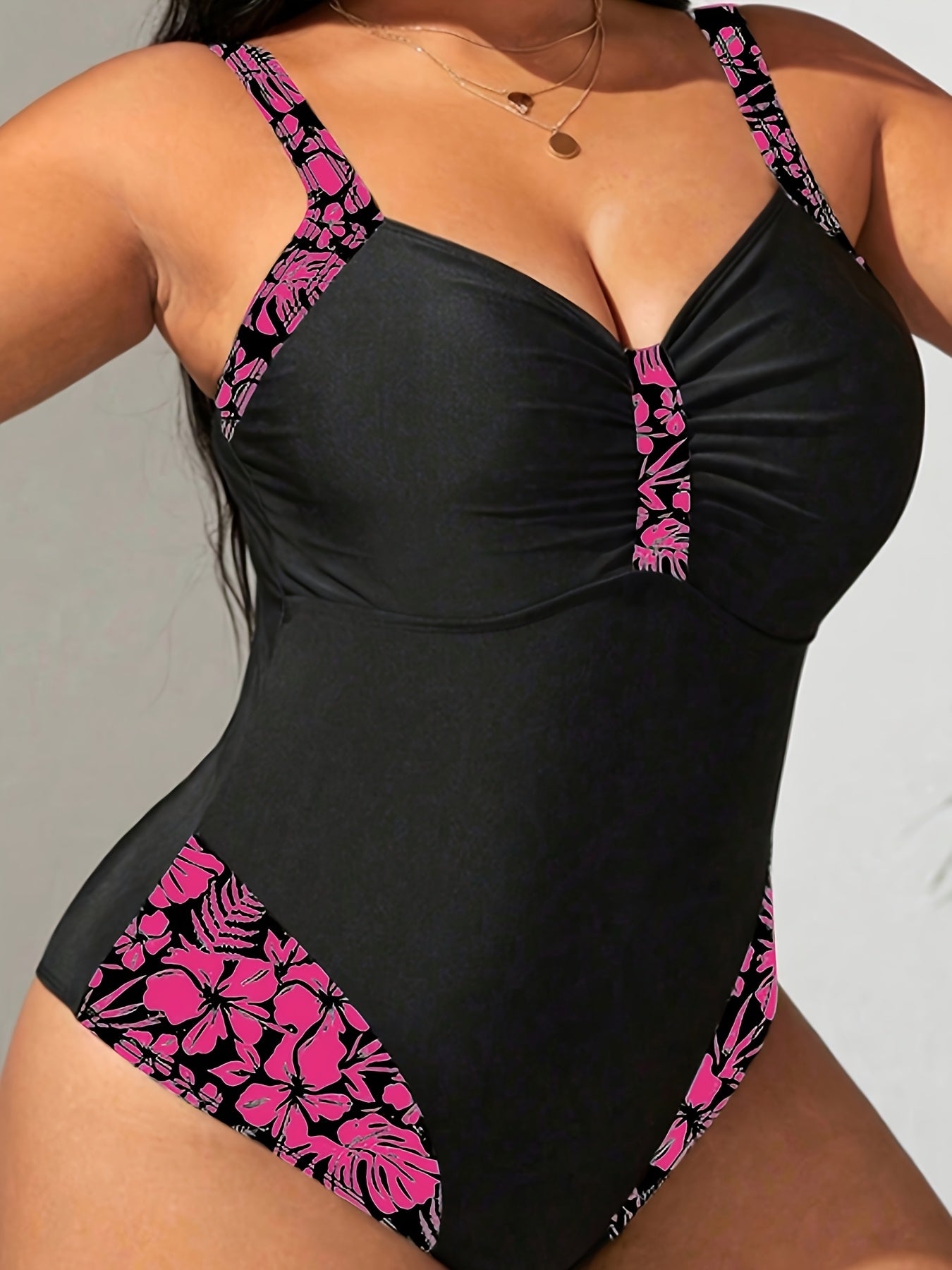 Simple Style One-piece Swimsuit