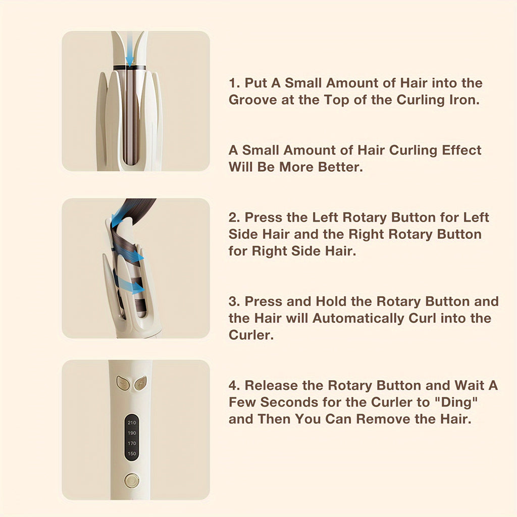 Three Fireflies Automatic Hair Curler 28mm - 4 Temperature Modes