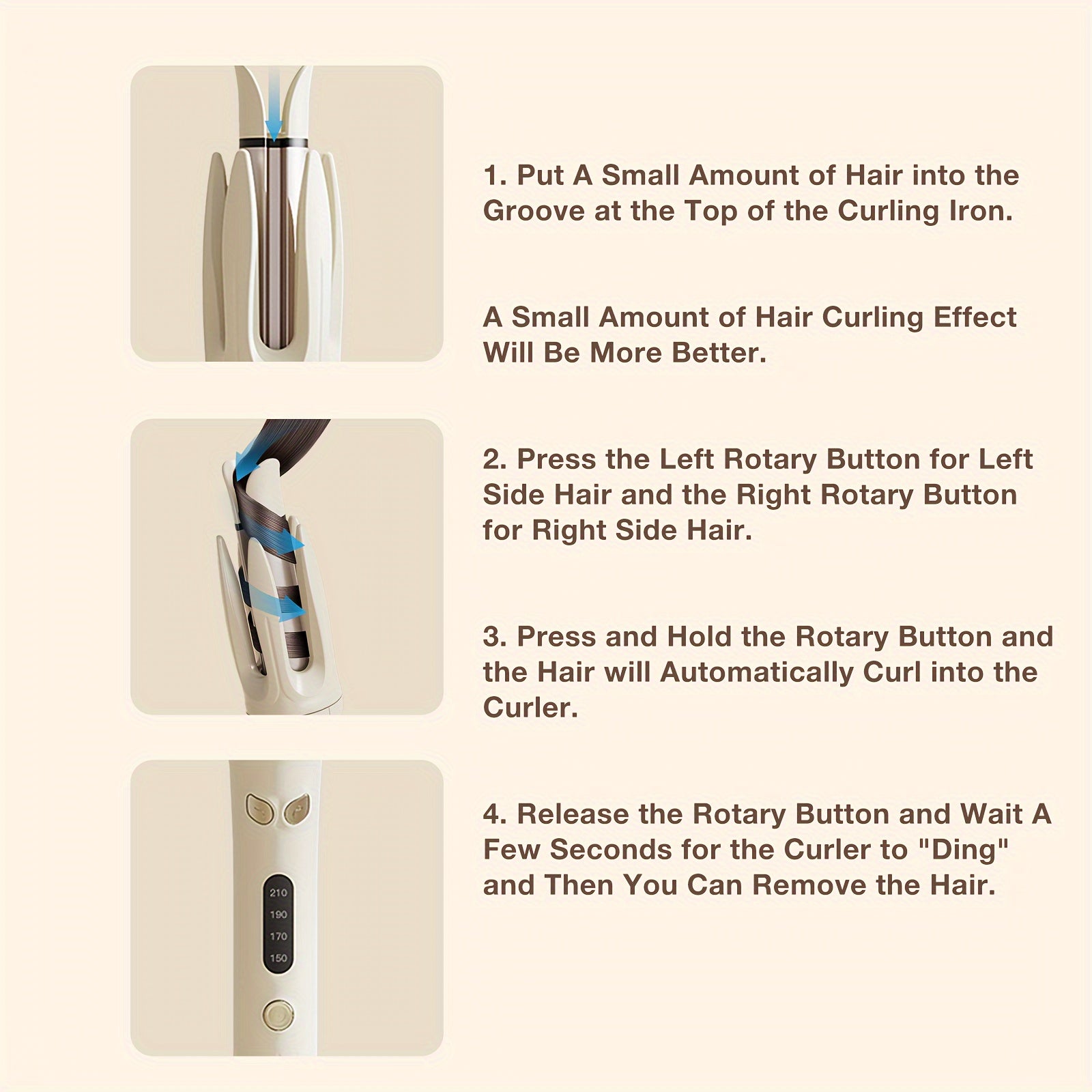 Three Fireflies Automatic Hair Curler 28mm - 4 Temperature Modes