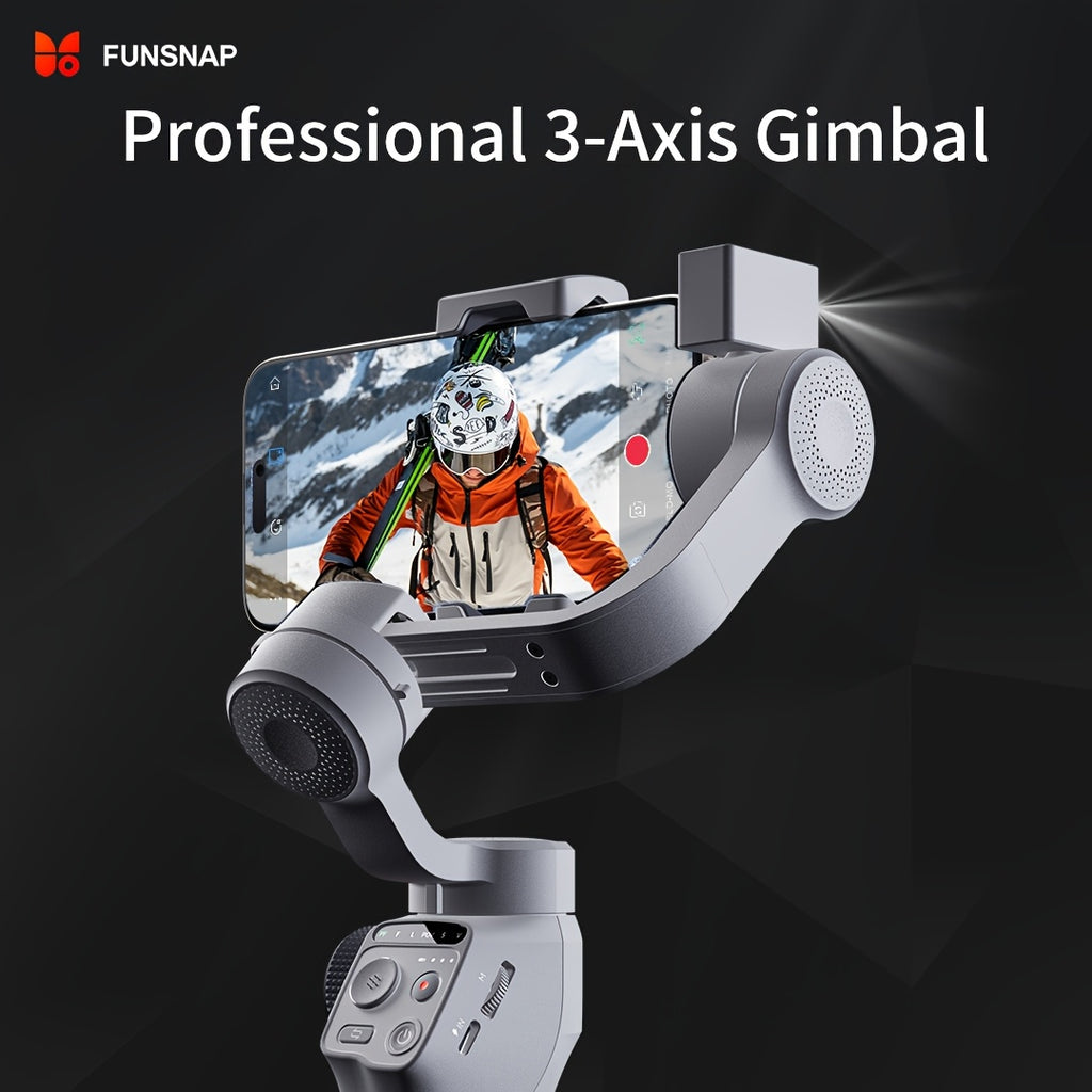 Funsnap Capture 5 Combo Kit 3-axis Smartphone Gimbal Stabilizer LCD Display 360° Rotatable