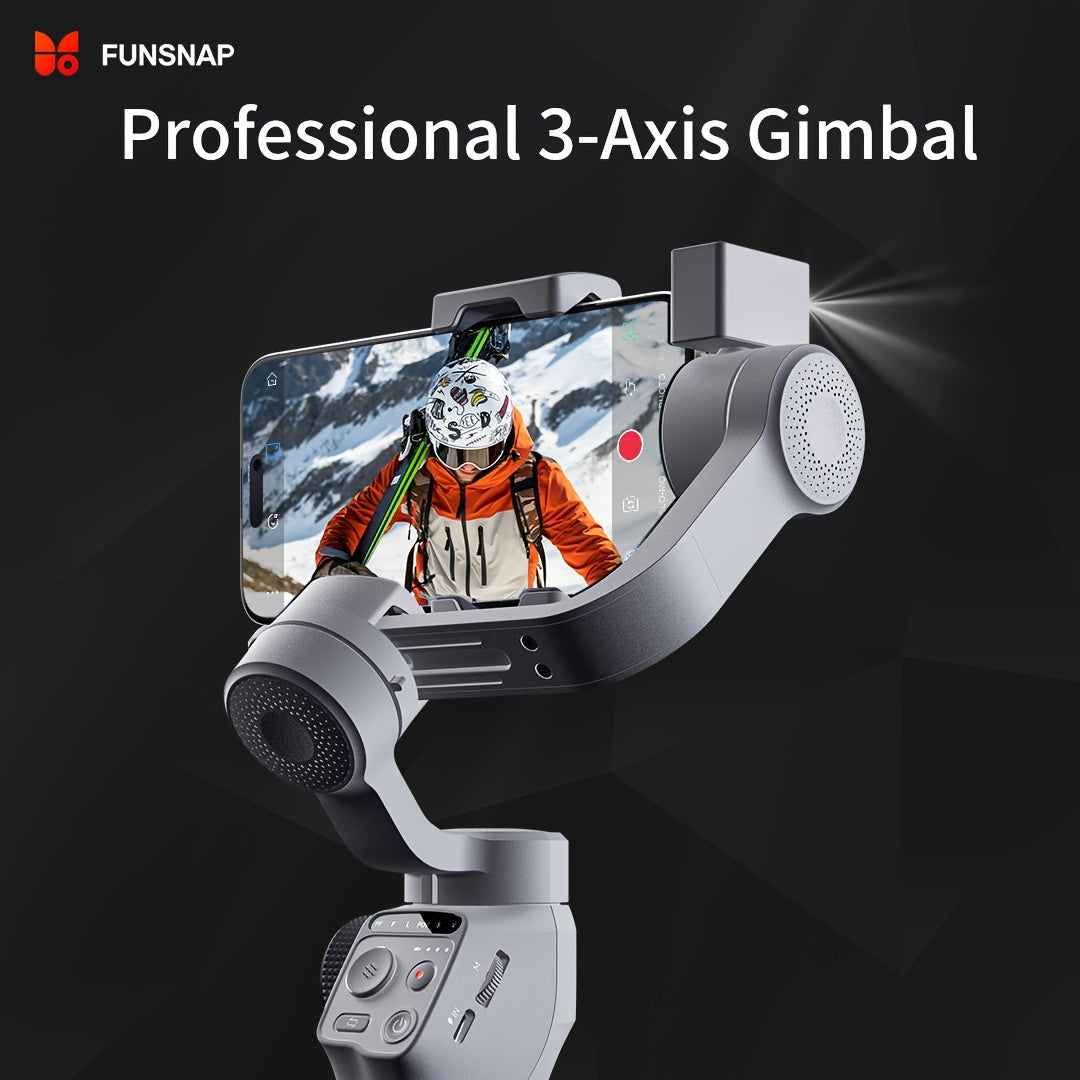 Funsnap Capture 5 Combo Kit 3-axis Smartphone Gimbal Stabilizer LCD Display 360° Rotatable