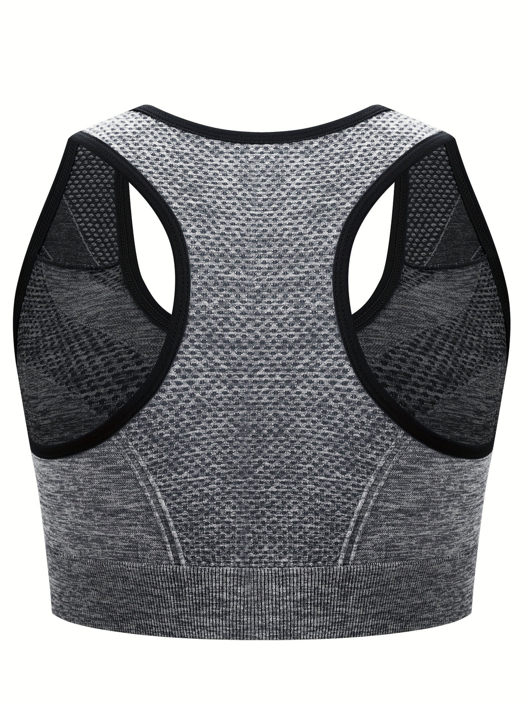 3pcs Front Closure Wire-Free Sports Bras - Breathable High-Elasticity Yoga Bras with Removable Pads, Plus Size V-Neck Design in