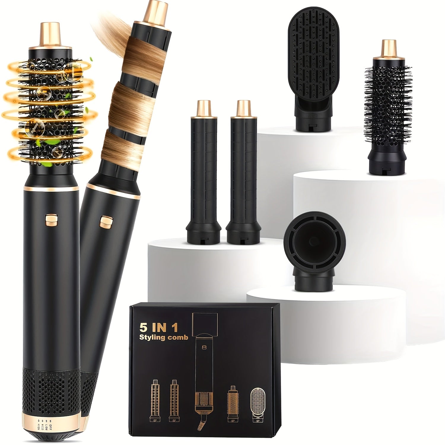 Blow Dryer Brush Set, 5-In-1 Hot Air Styler, Hair Dryer Brush