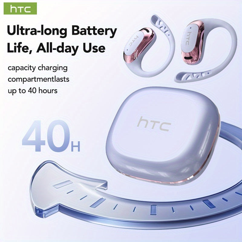 HTC NE28 Open-Source OWS Translation Earbuds with 6.0 Low Latency, Wireless, USB Charging, Battery