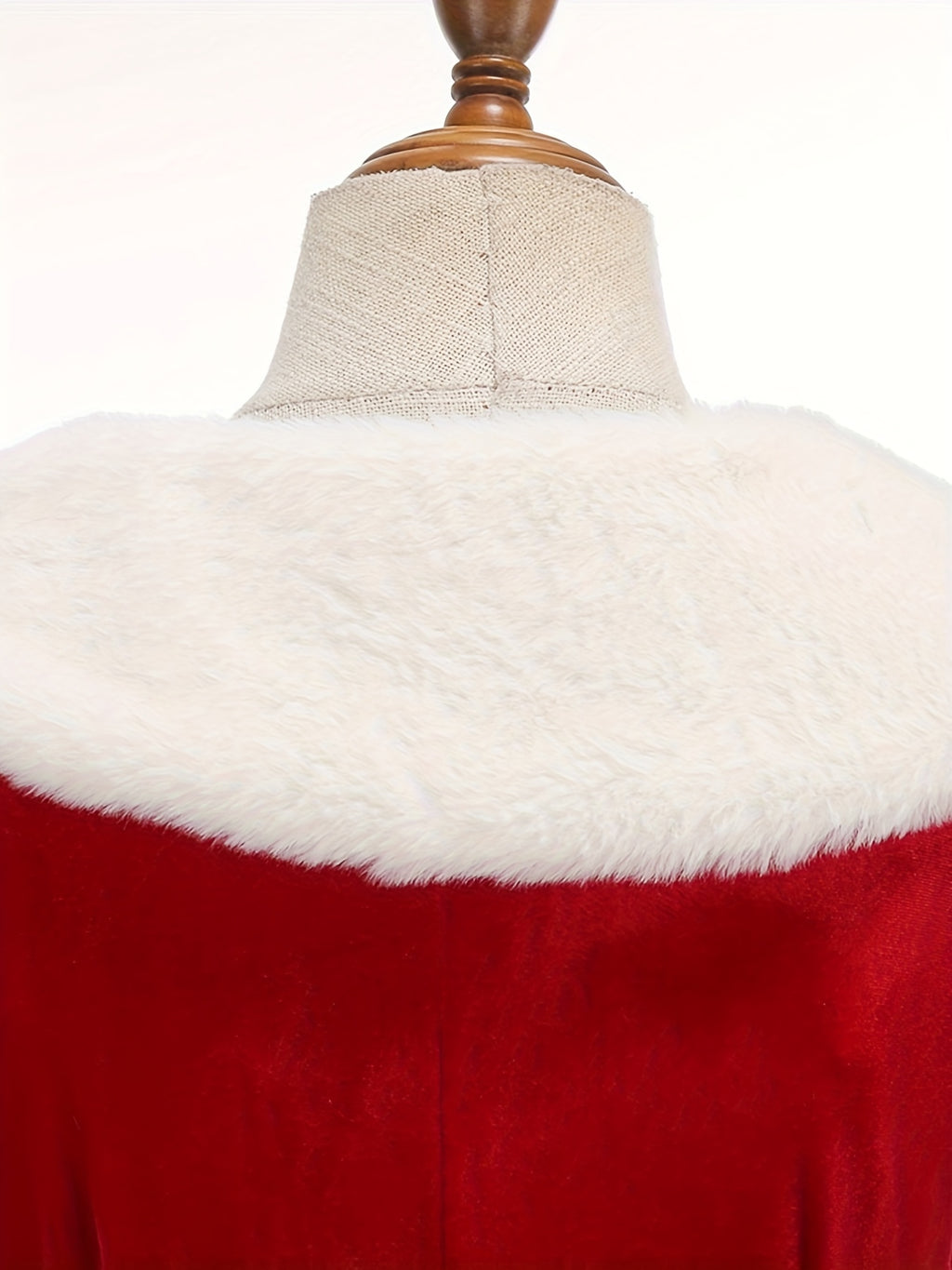 Women's Vintage Elegant Plush Jacket & Dress with Collar Christmas Party New Year