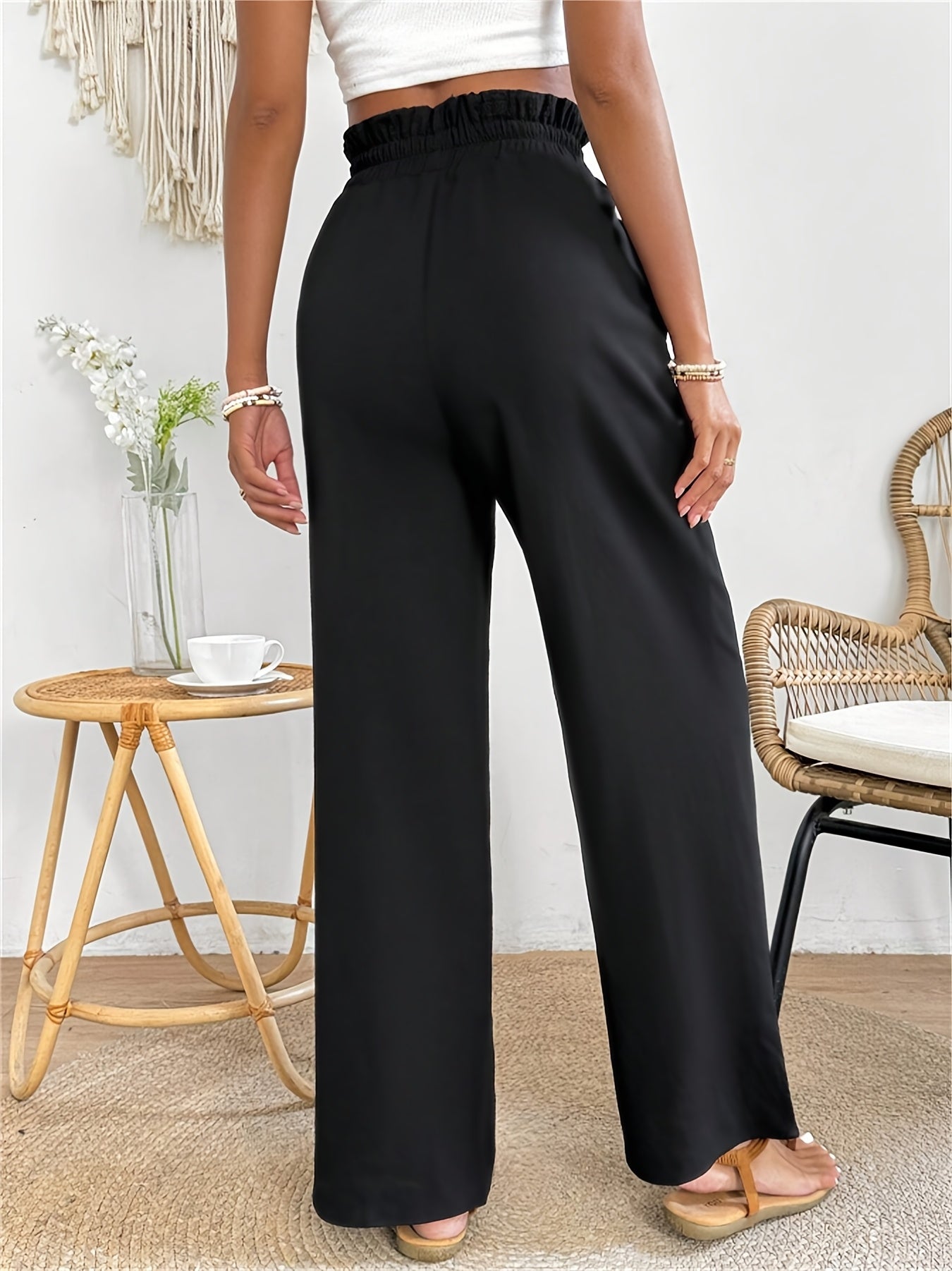 Women's Bohemian Paisley Print Wide-Leg Pants