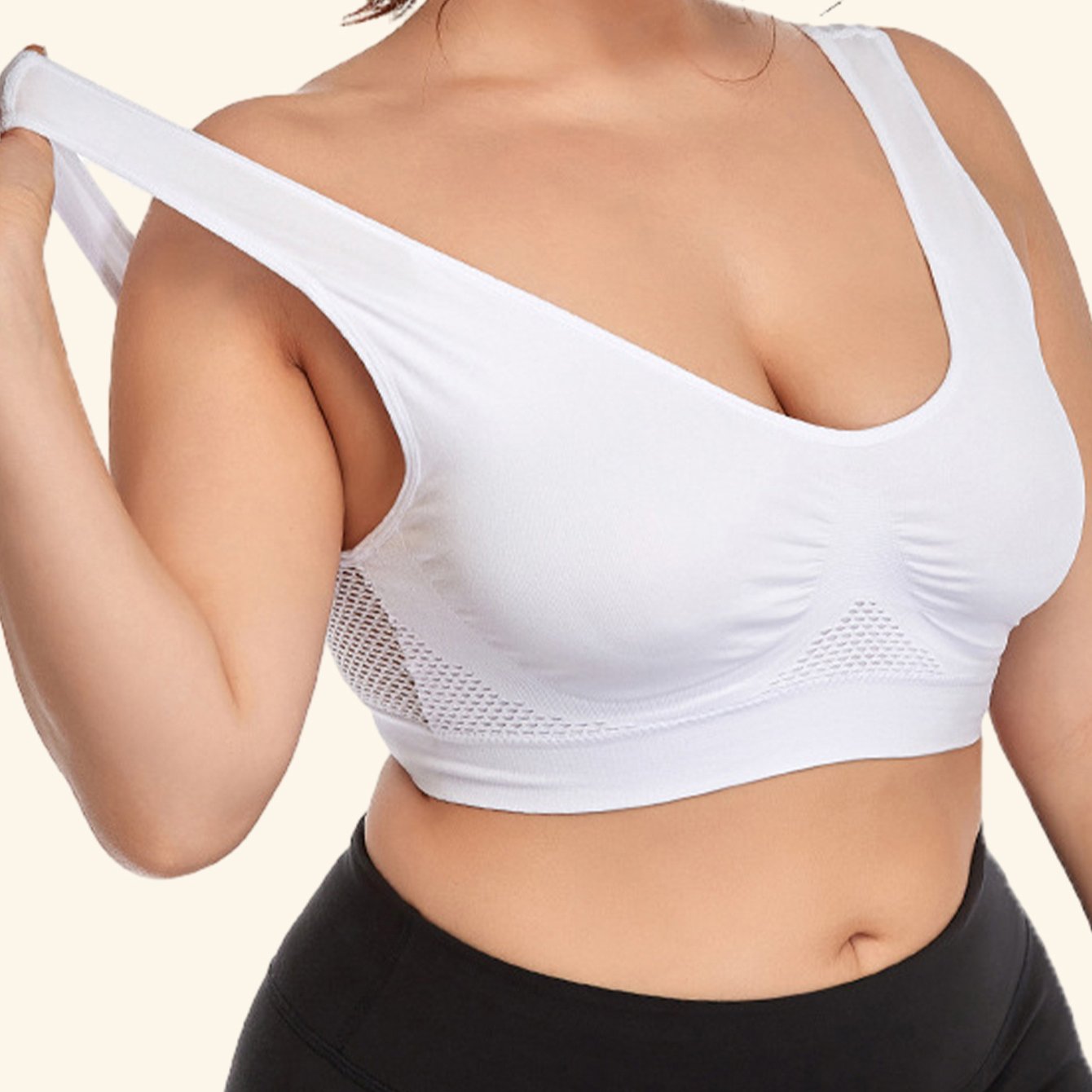 Breathable Mesh Women's Bra 1XL-5XL