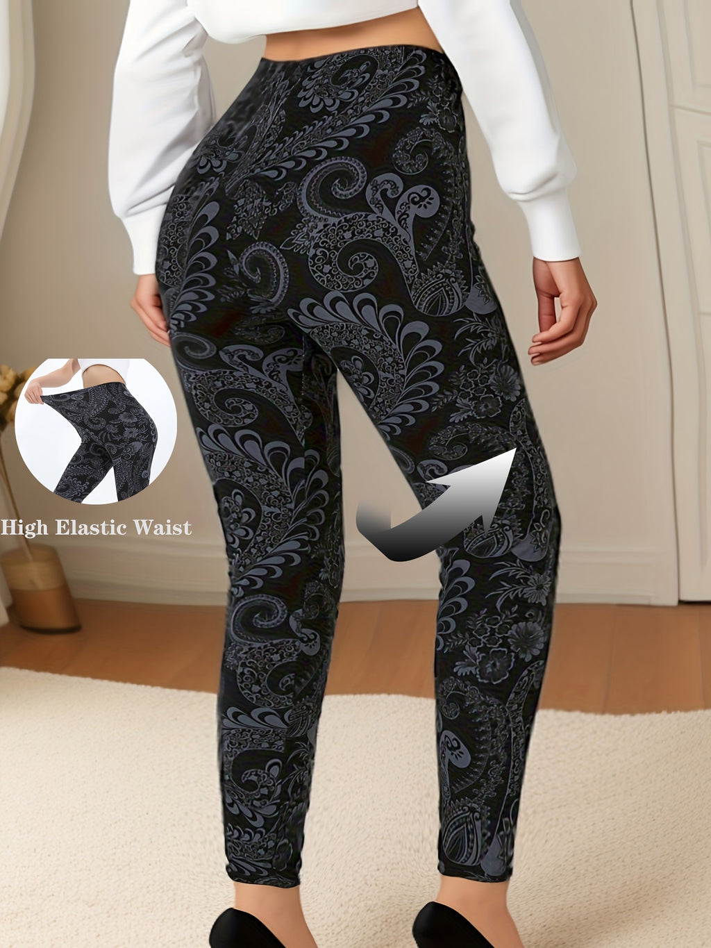 Super Stretchy Plus-Size High-Waist Leggings for Women
