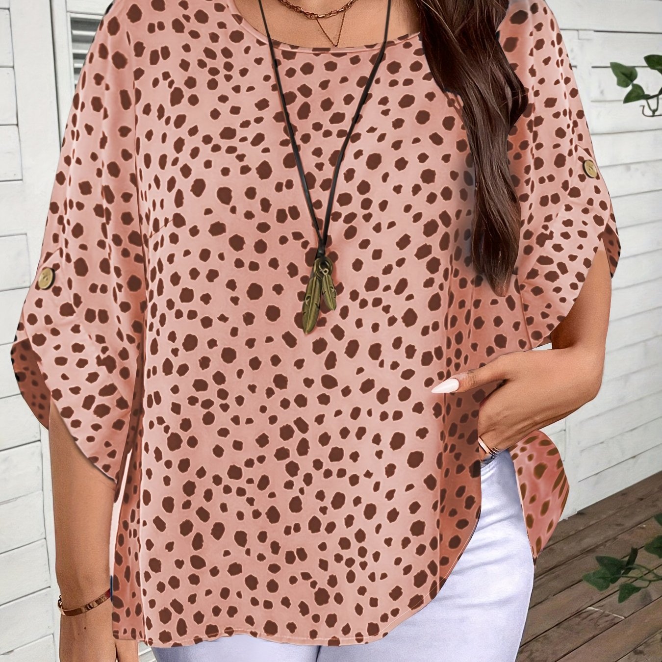 New Stylish with Leopard Print Decoration, Loose and Elegant