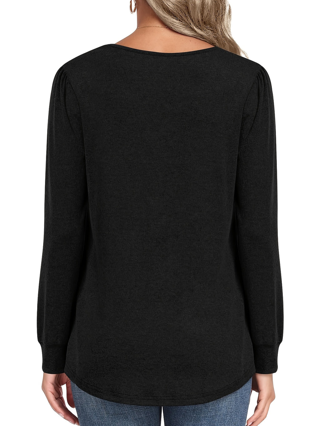 Women's Casual Long Sleeve Crew Neck Top Set