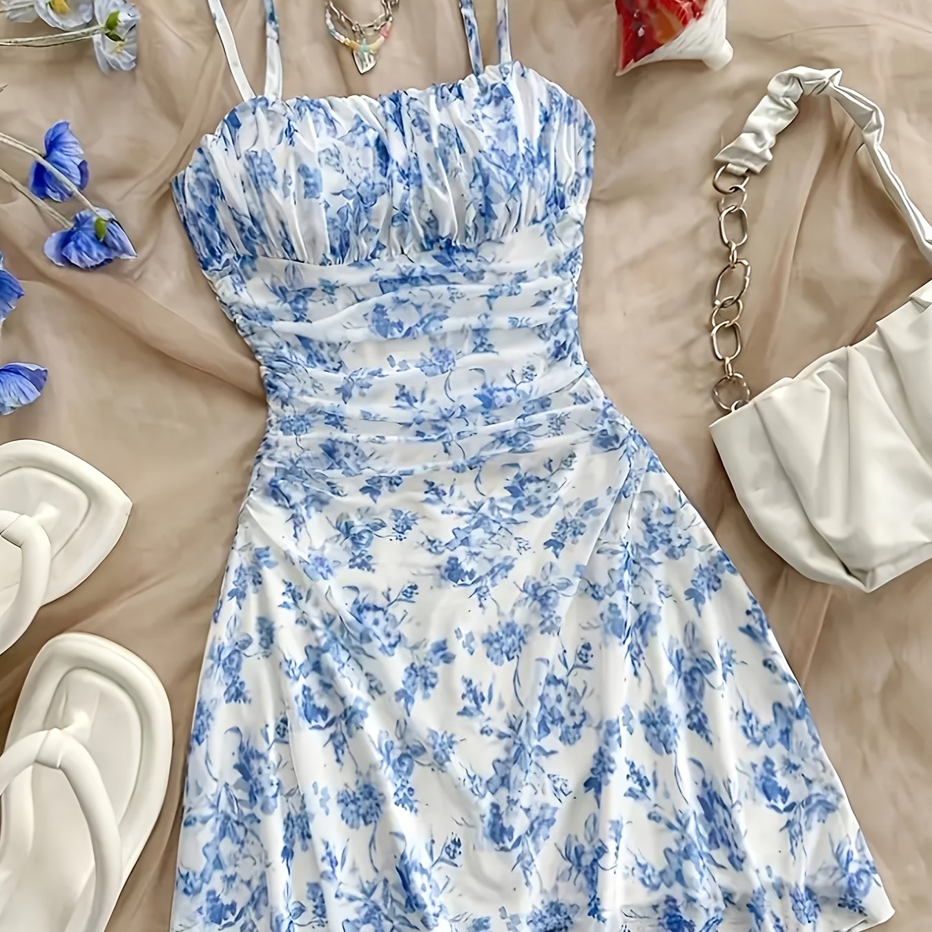 Stylish All-Season Polyester Sundress