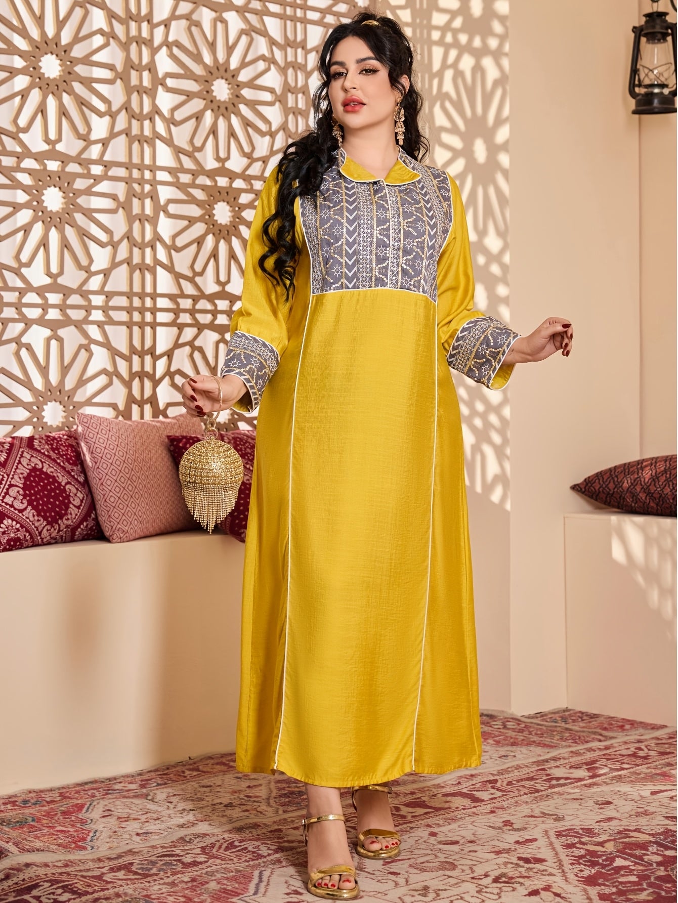 Women's Elegant Arabic Jalabia Dress