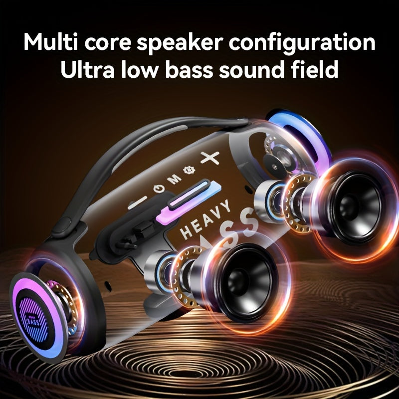 HEAVY BASS 30W wireless Portable Speaker with Subwoofer Surround Sound, USB Charging