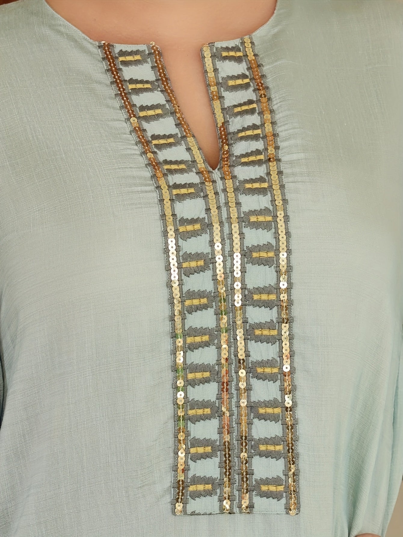 Embroidery Arabic Women's Elegant Dress JALABIA