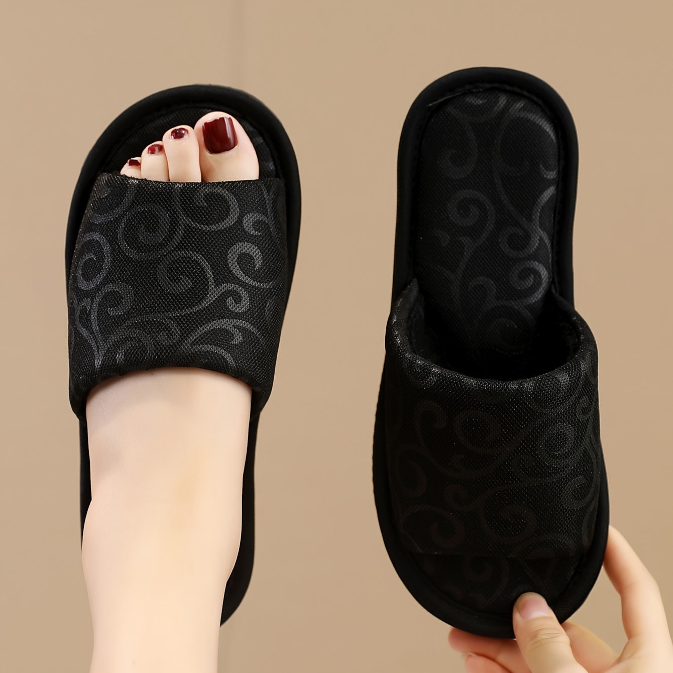 Vintage Style Soft Sole Slippers for Women