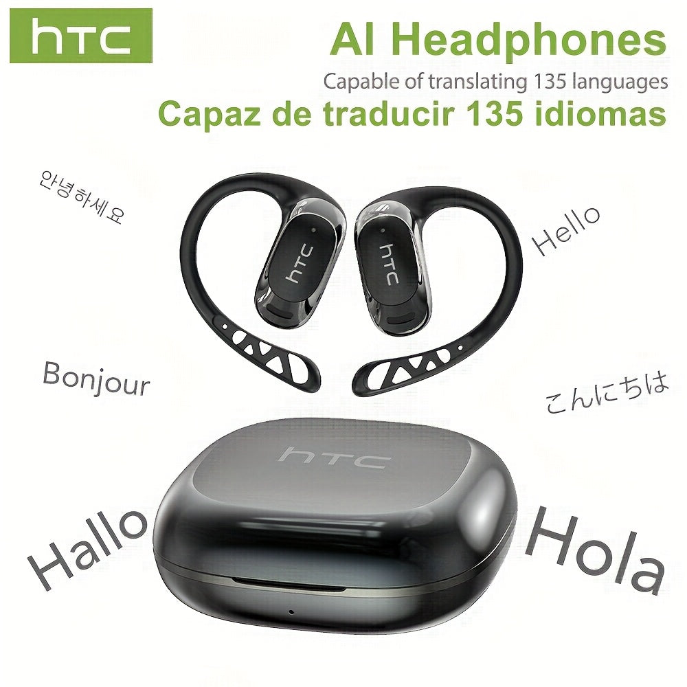 HTC NE28 Open-Source OWS Translation Earbuds with 6.0 Low Latency, Wireless, USB Charging, Battery