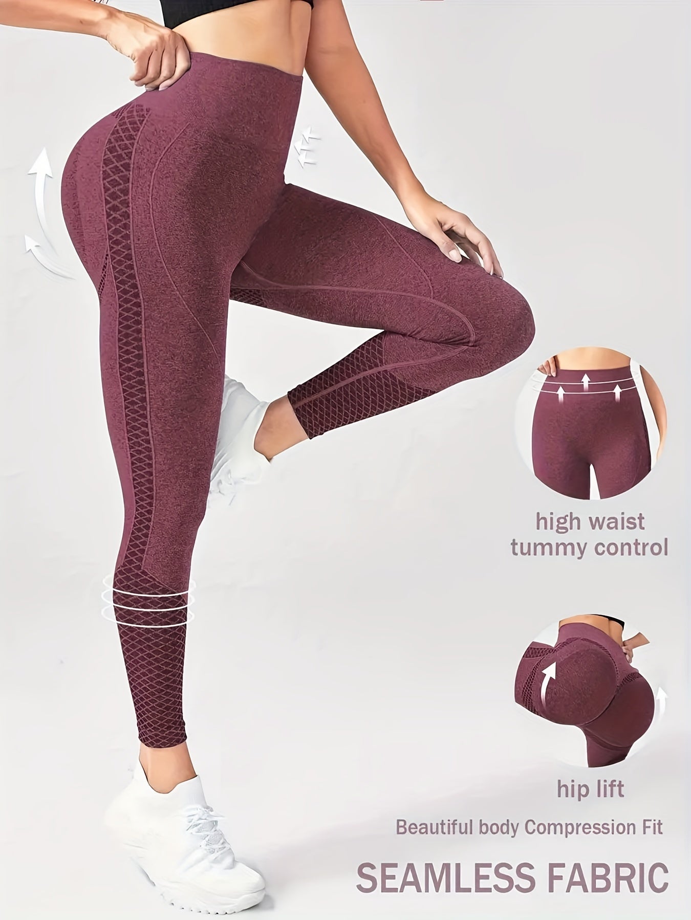 Super Comfortable High-waisted Compression Sports Tights